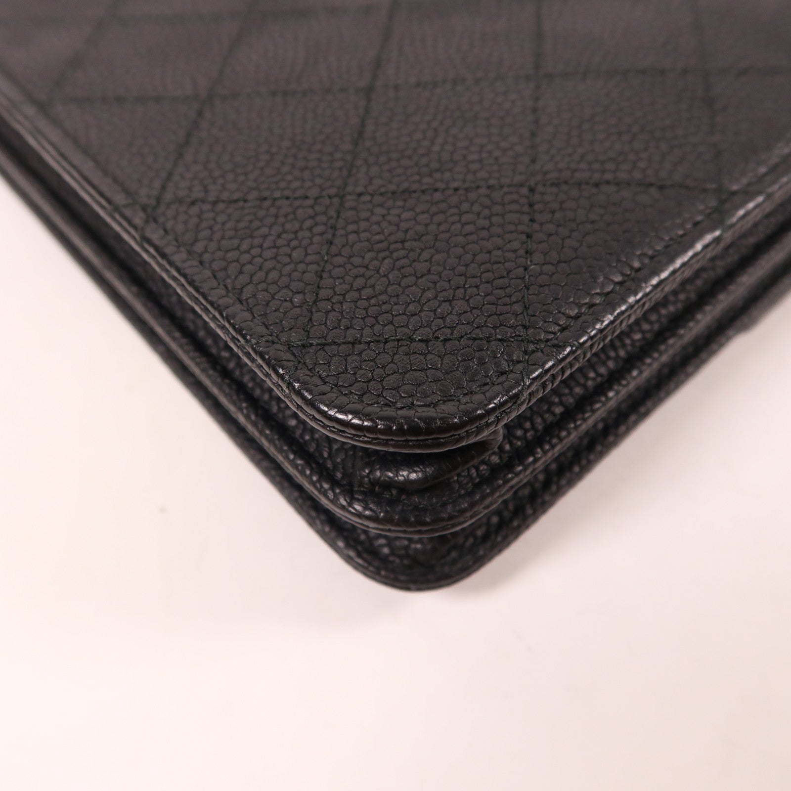 CHANEL CC GHW Chain Shoulder Bag Calfskin Leather Black