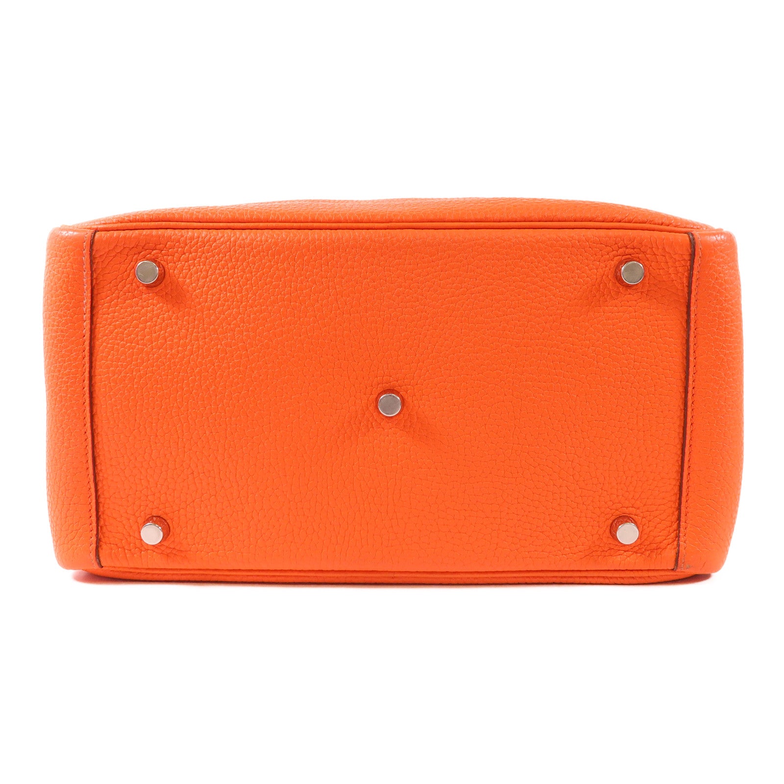 HERMES 皮革Lindy 30銀扣手挽肩背兩用袋9T Capucine