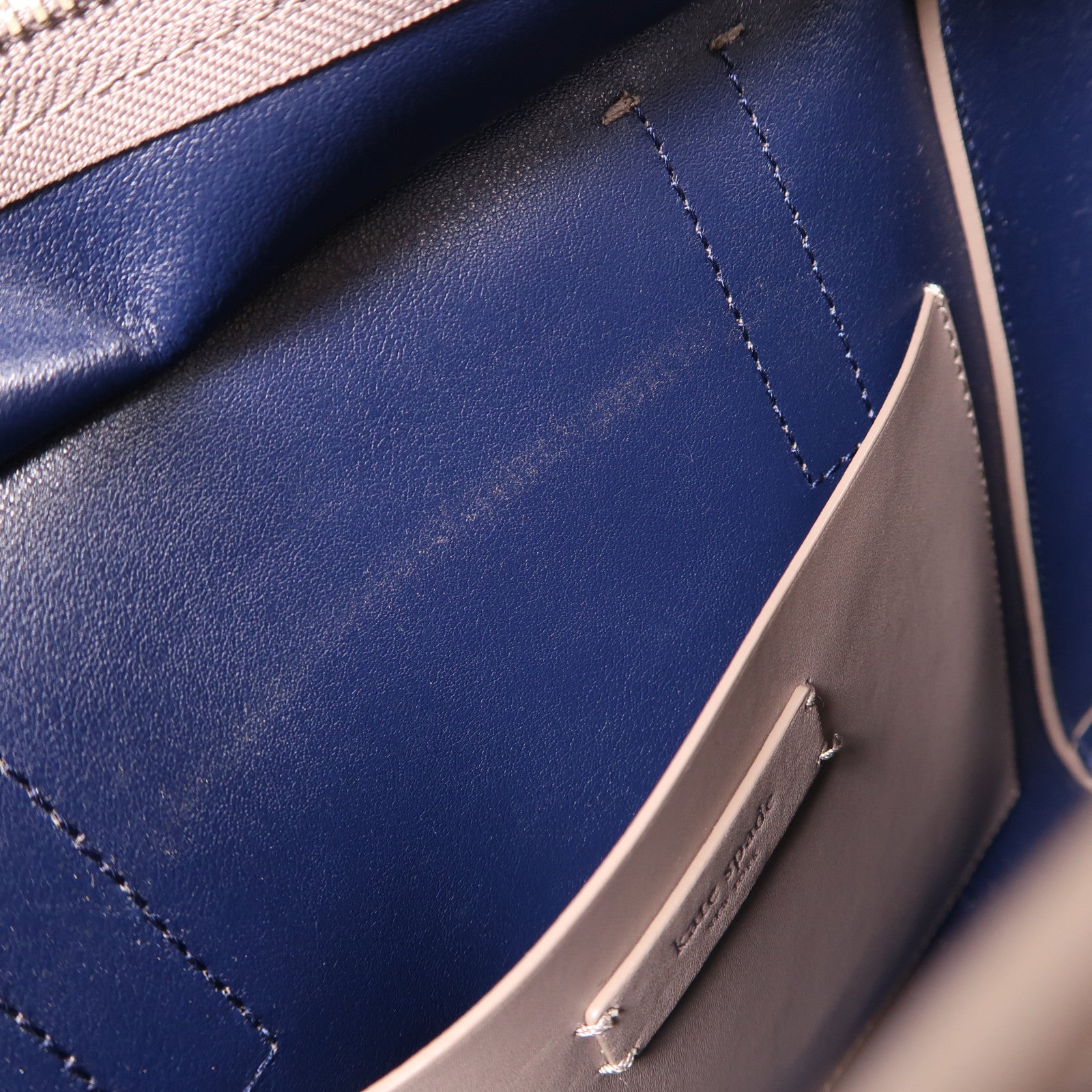 Kate Spade SHW 2 Way Shoulder Bag Handbag Calfskin Leather Grey Gray