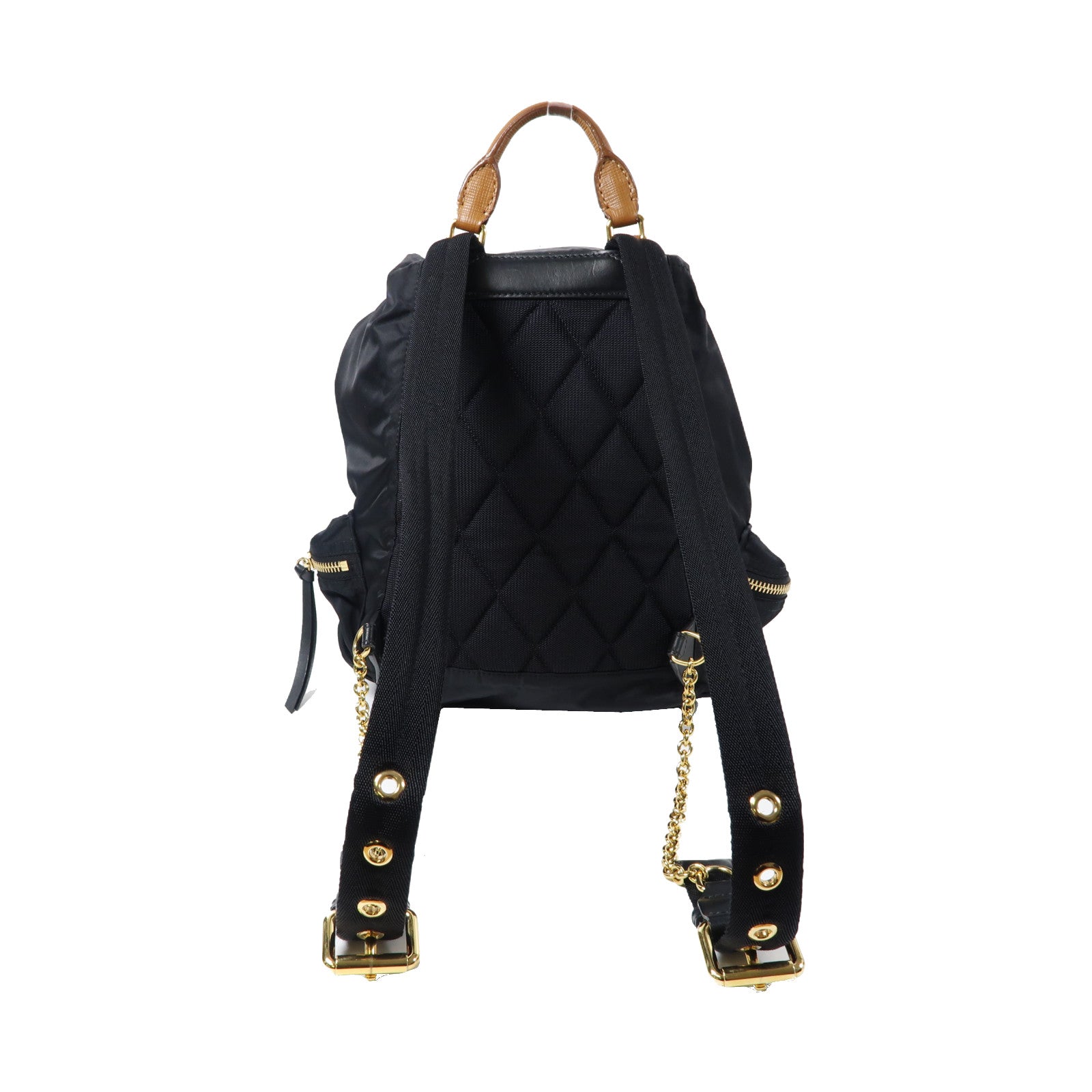 BURBERRY 尼龍Chain Backpack金扣鏈帶背包黑色