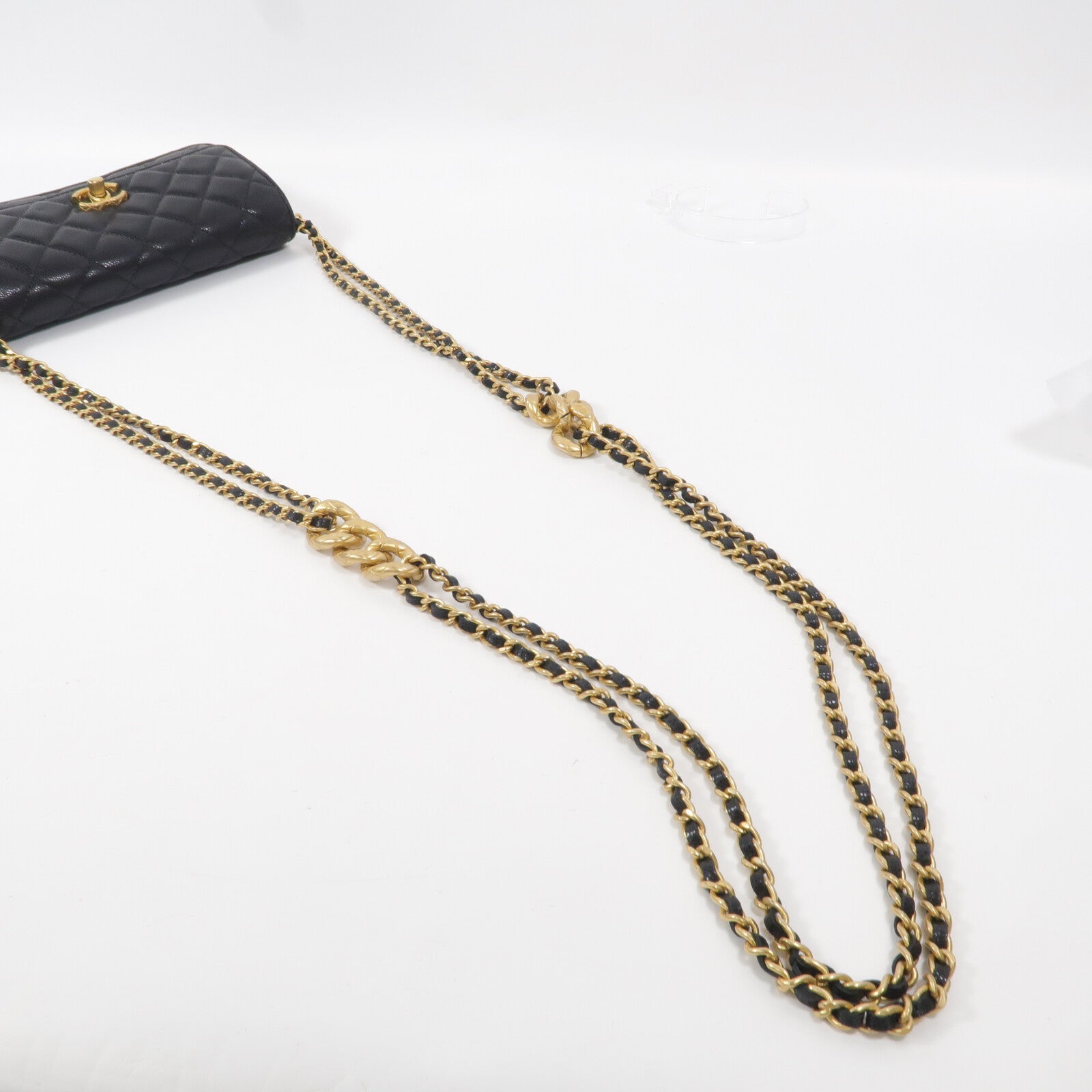 CHANEL 牛皮皮革WOC Wallet On Chain鏈帶肩背袋
