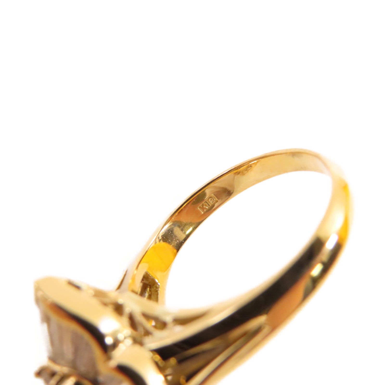 JEWELRY 18K黃金/0.47ct鑽石/1.46ct鑽石Diamond Ring戒指US#6