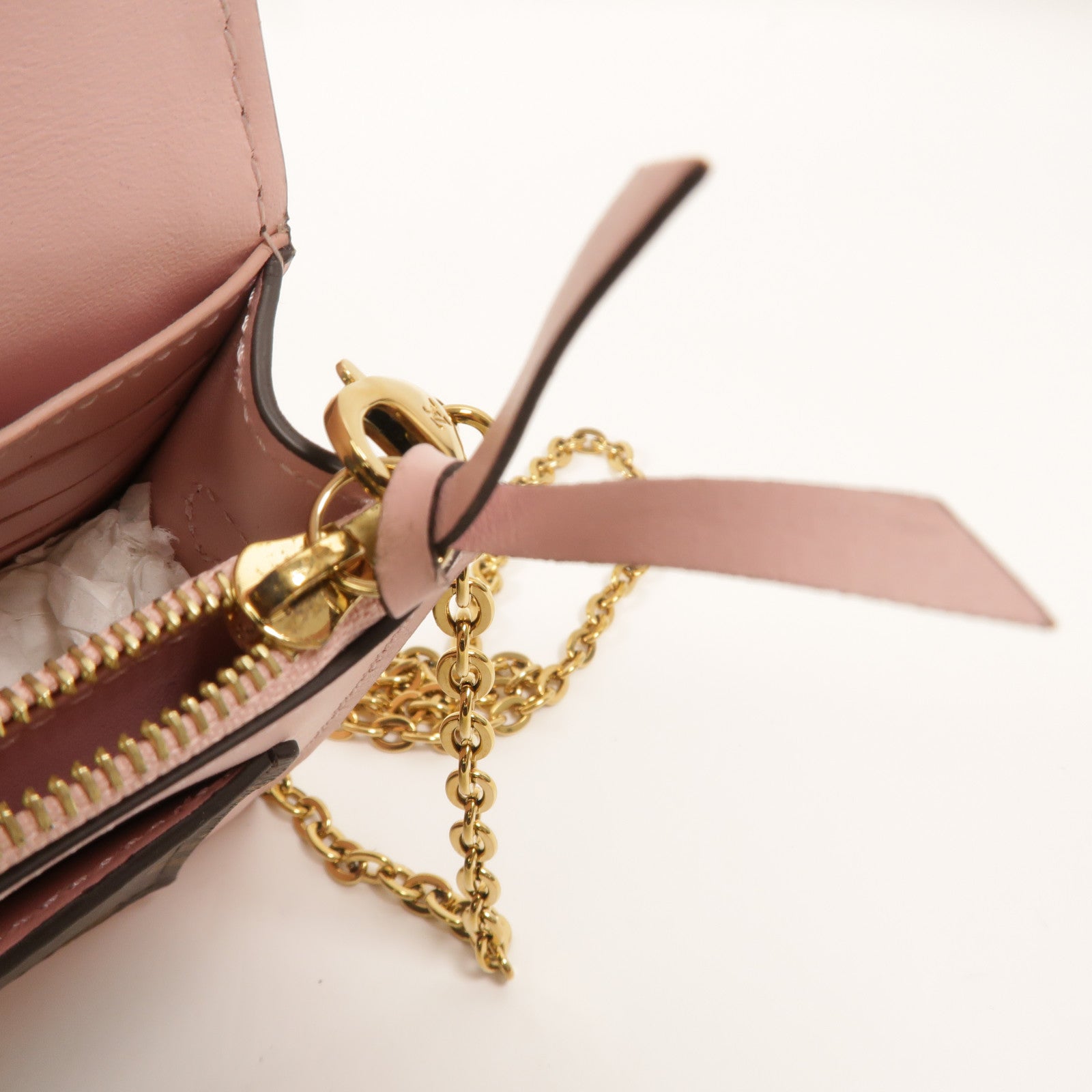 LOUIS VUITTON Monogram Flore Chain Wallet鏈帶肩背袋