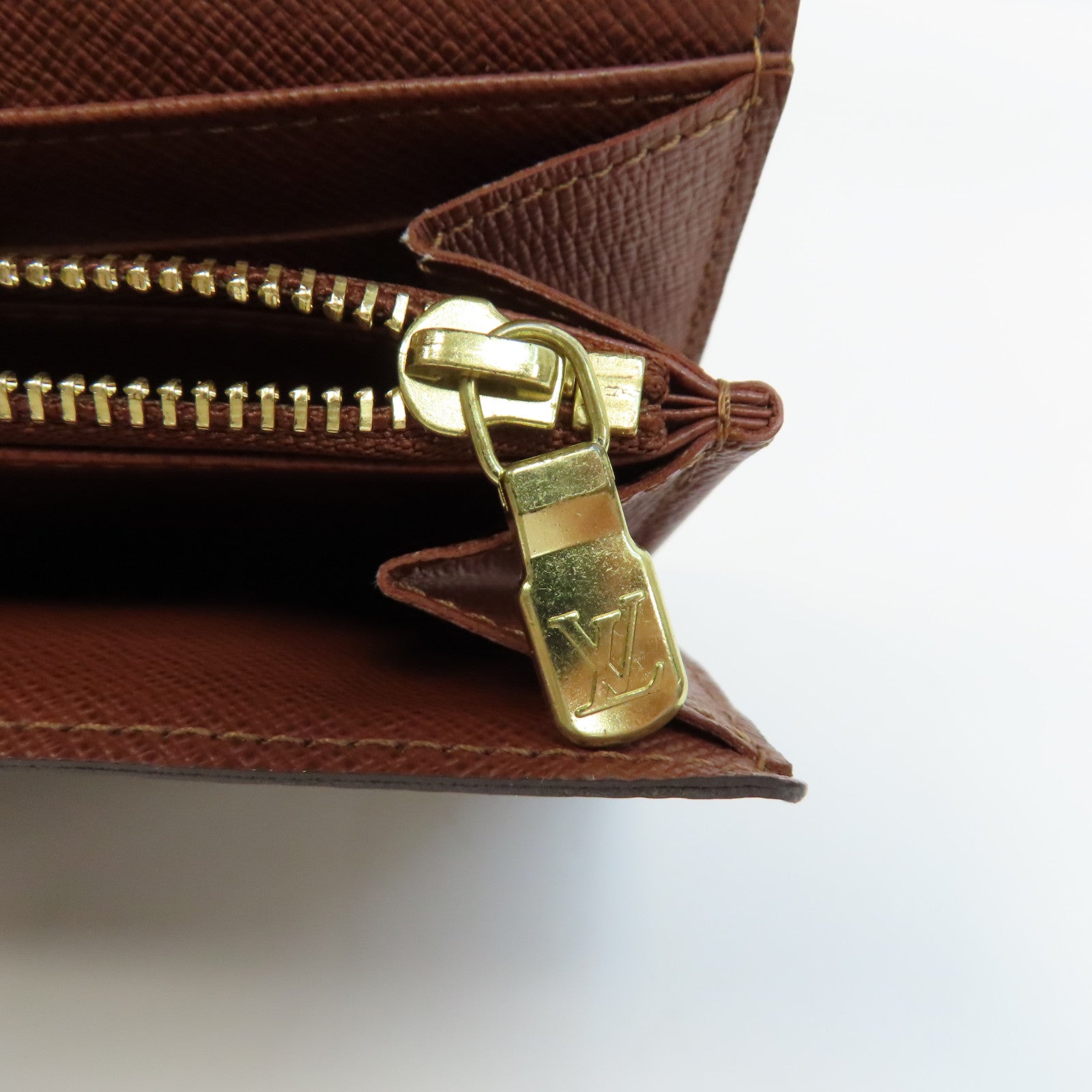 LOUIS VUITTON Monogram Sarah Long Wallet金扣長錢包啡色