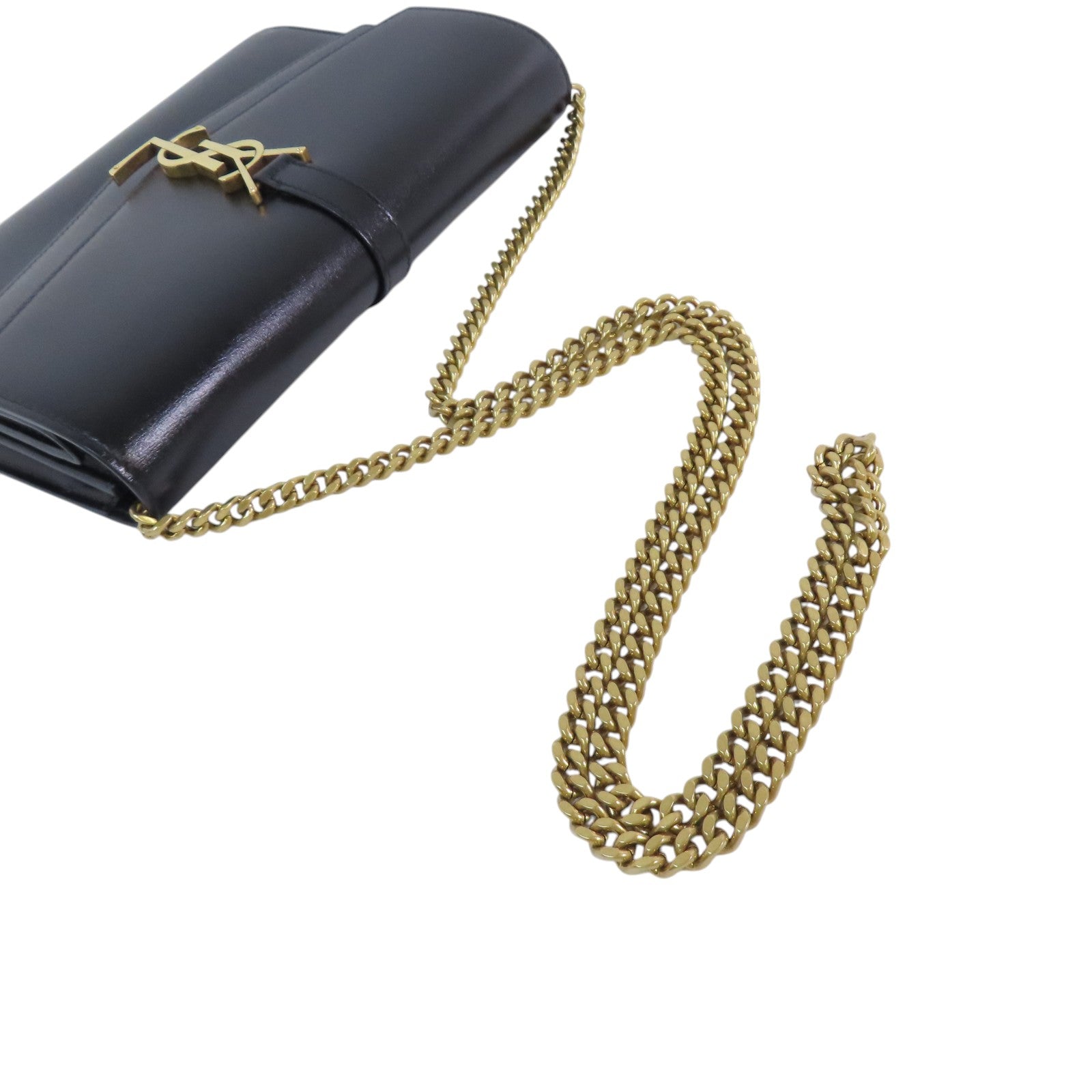 SAINT LAURENT 牛皮皮革Sulpice金扣鏈帶肩背袋