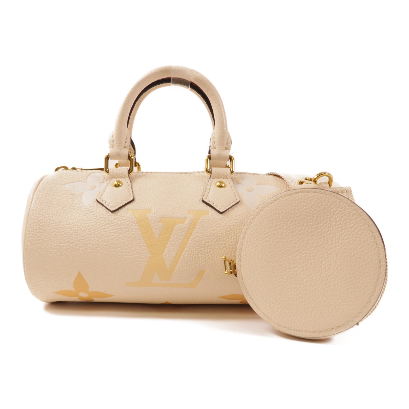LOUIS VUITTON Monogram Empreinte Papillon BB金扣手挽肩背兩用袋