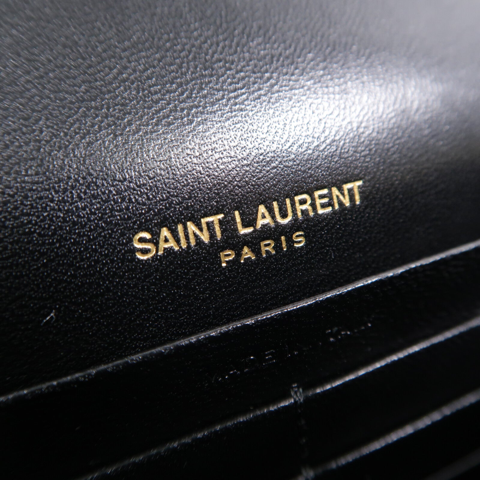 SAINT LAURENT 羊皮皮革Cassandre Wallet On Chain鏈帶肩背袋