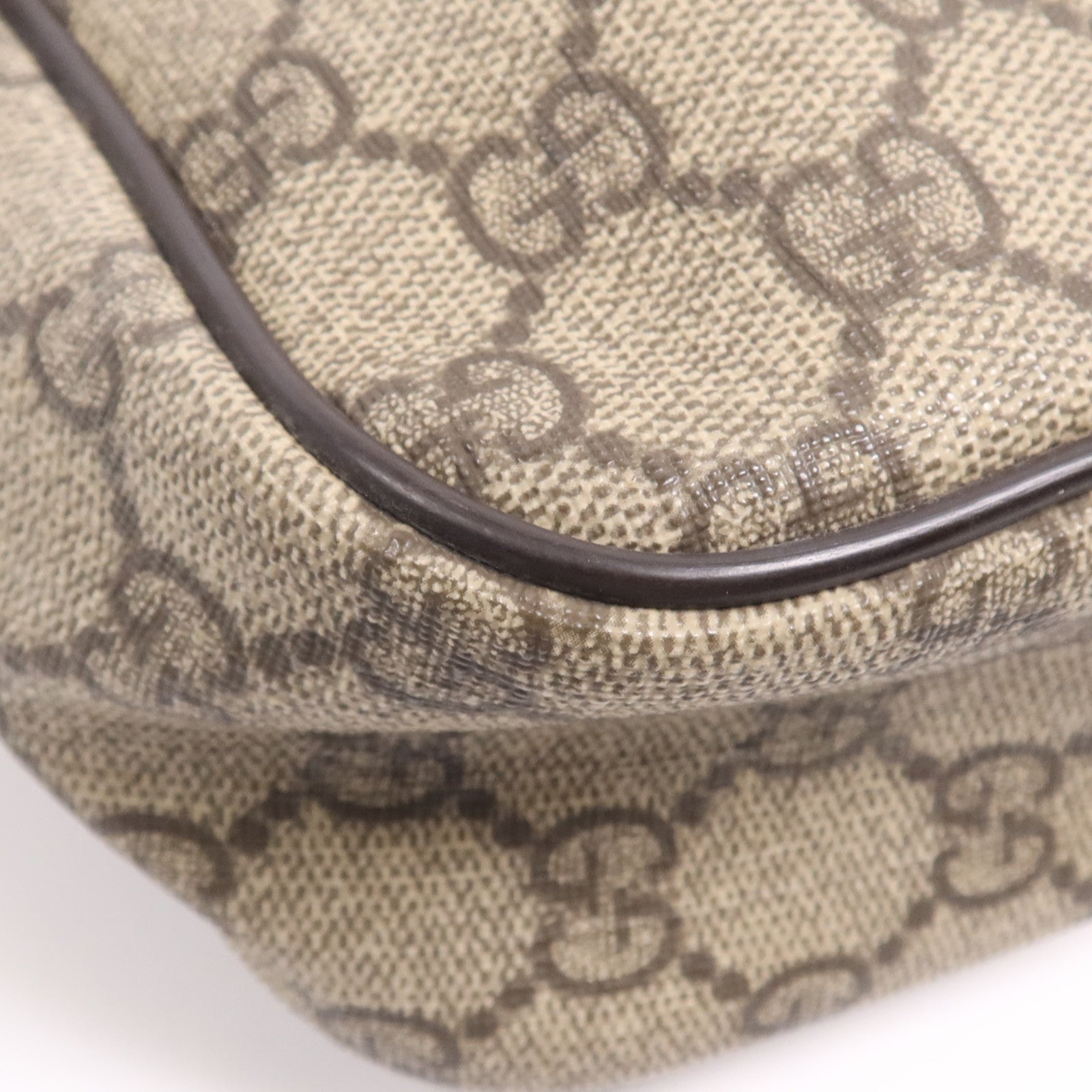 GUCCI 塗層帆布Shoulder Bag金扣肩背袋