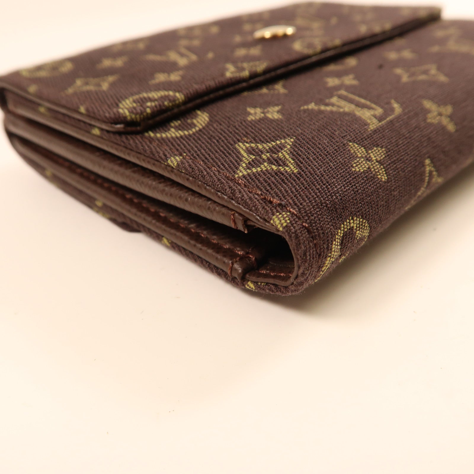 LOUIS VUITTON 帆布Wallet金扣錢包啡色