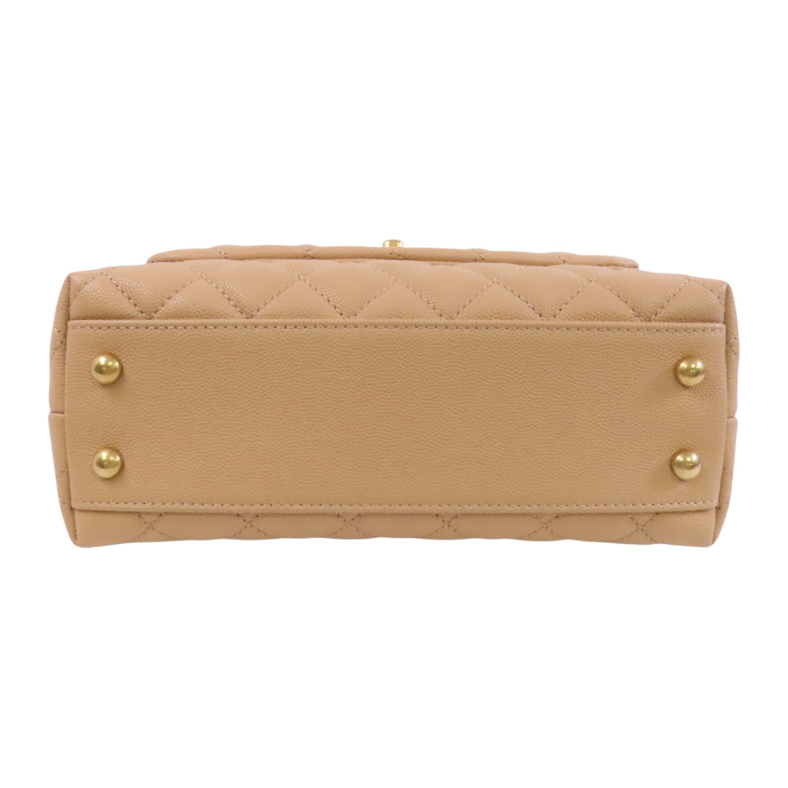 CHANEL 牛皮皮革/蜥蝪皮革Coco Handle金扣手挽肩背兩用袋