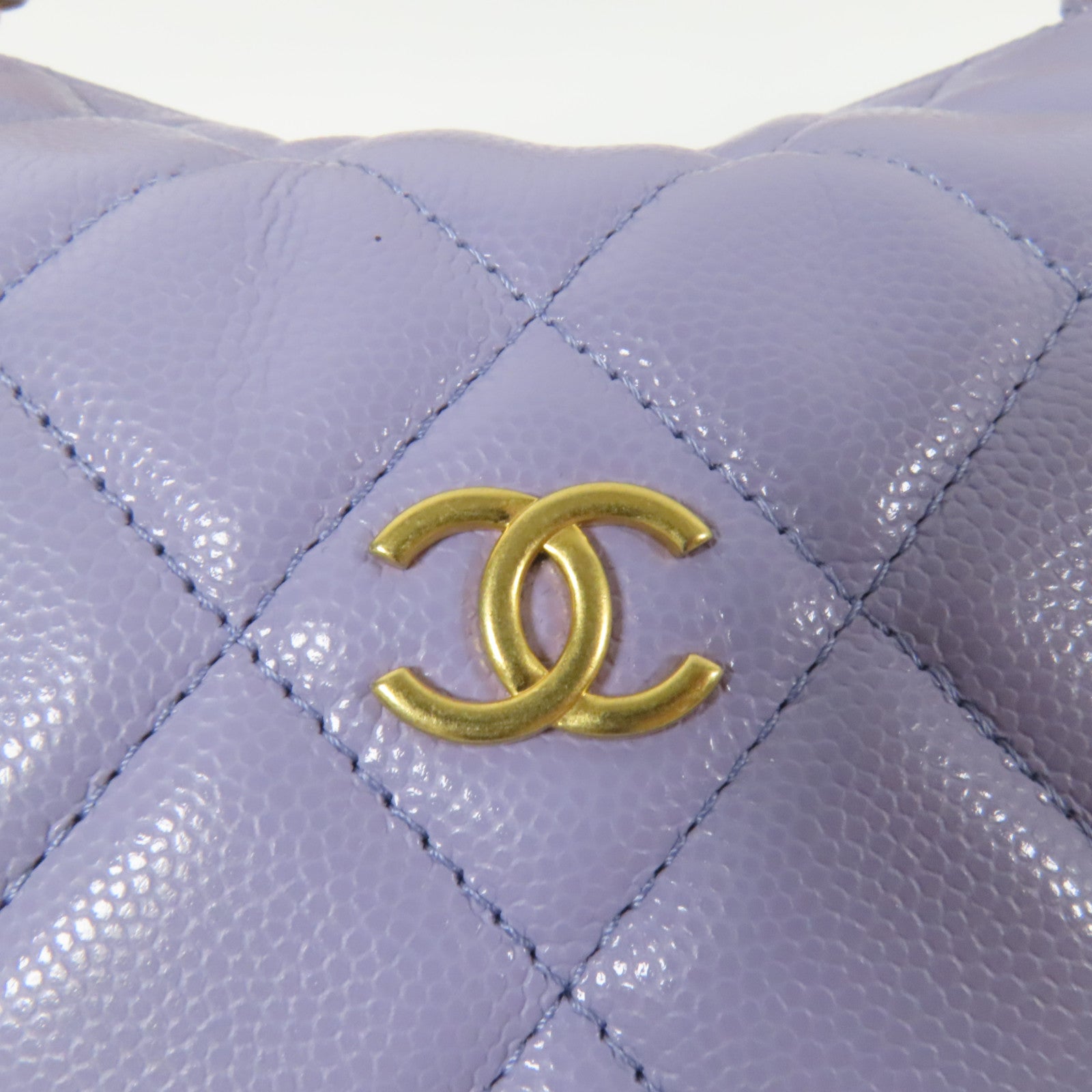 CHANEL 牛皮皮革Chain Shoulder金扣手挽肩背兩用袋