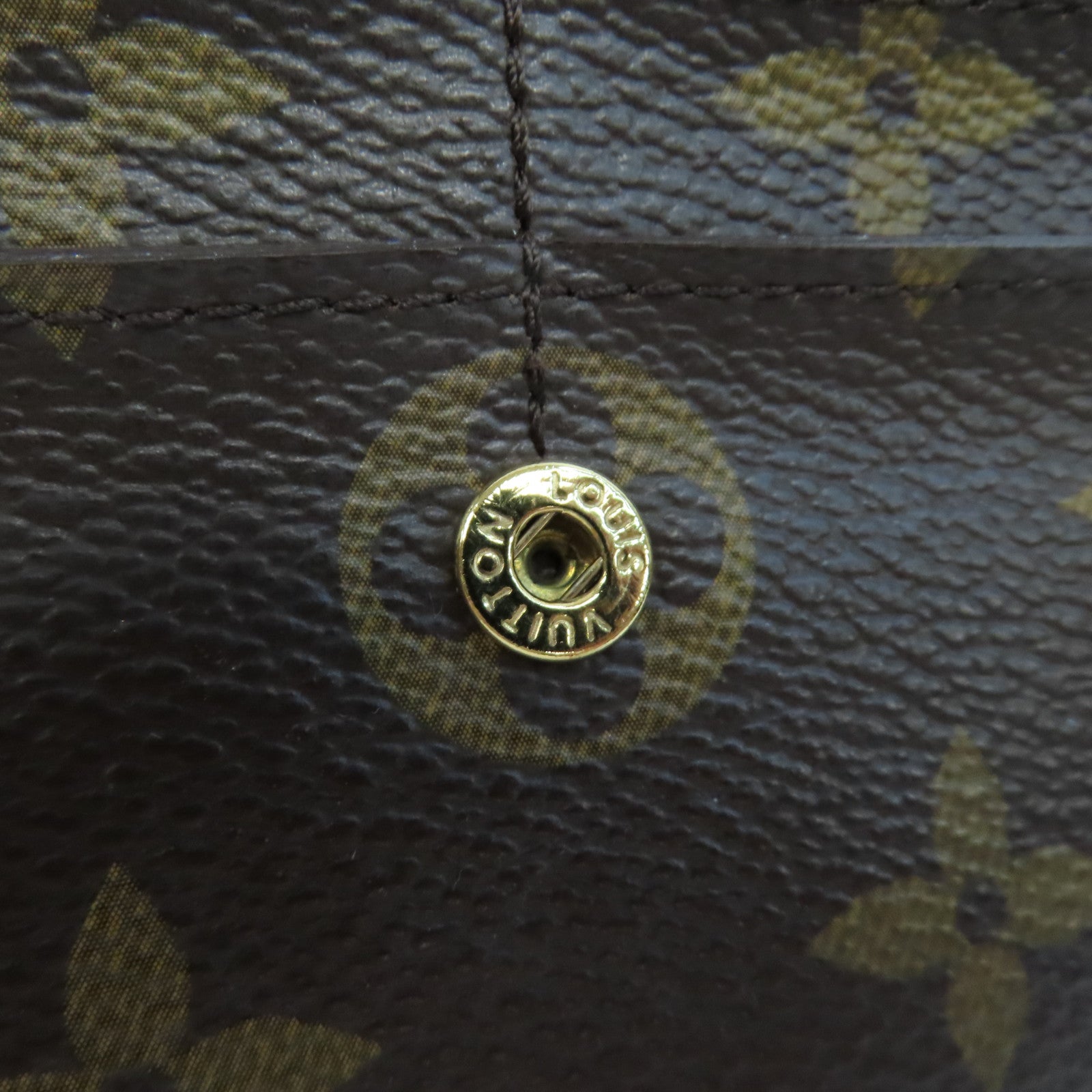 LOUIS VUITTON Monogram Sarah Long Wallet金扣長錢包啡色