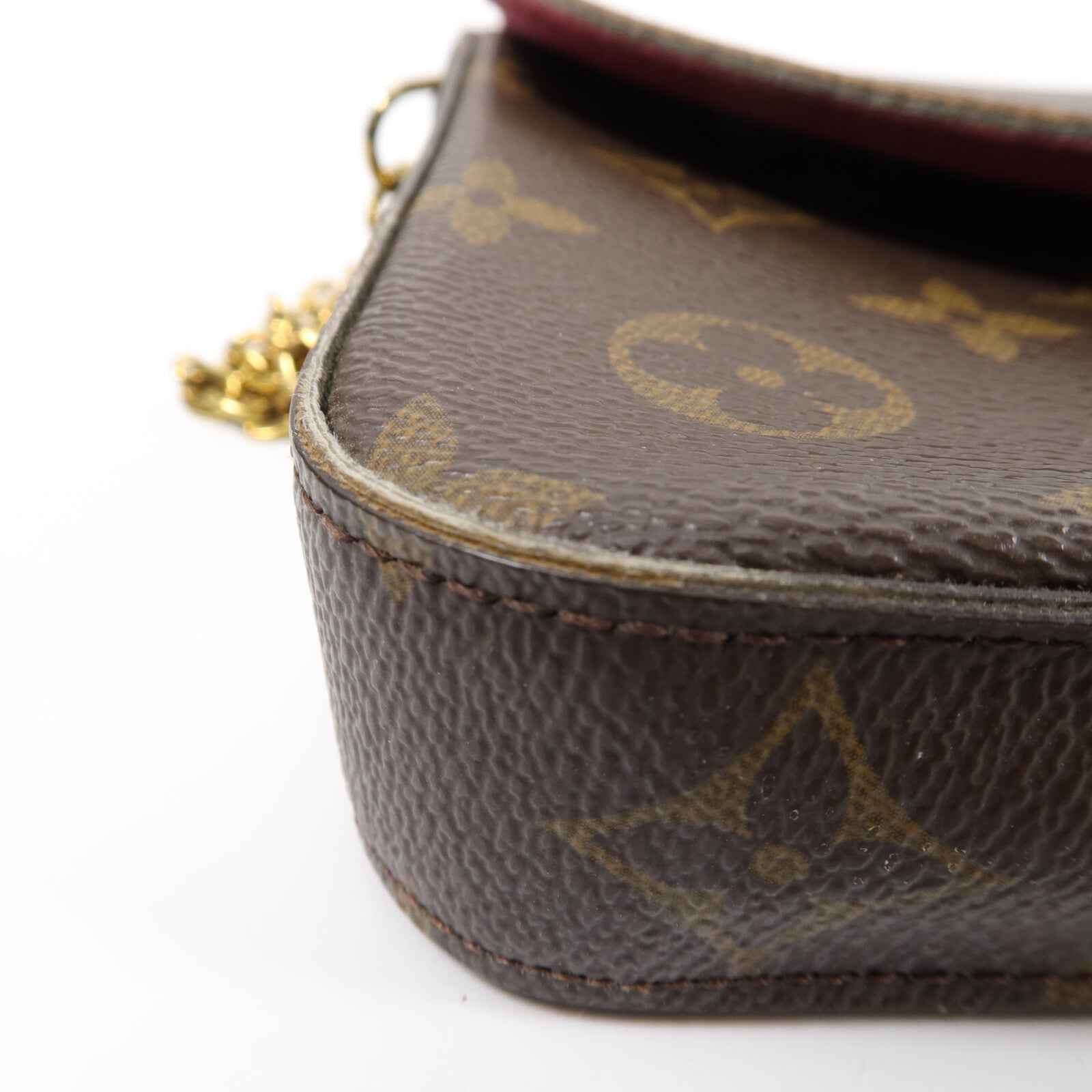LOUIS VUITTON Monogram Pochette Felicie金扣鏈帶肩背袋
