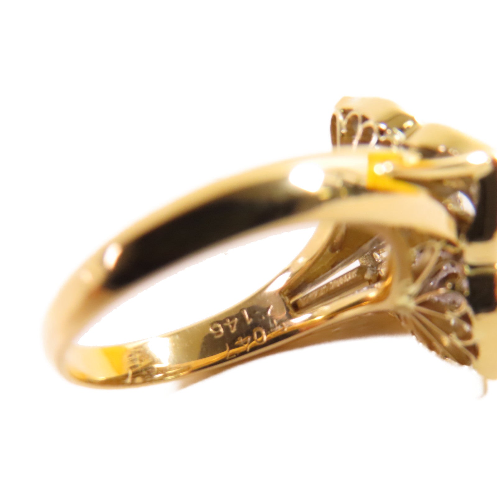 JEWELRY 18K黃金/0.47ct鑽石/1.46ct鑽石Diamond Ring戒指US#6