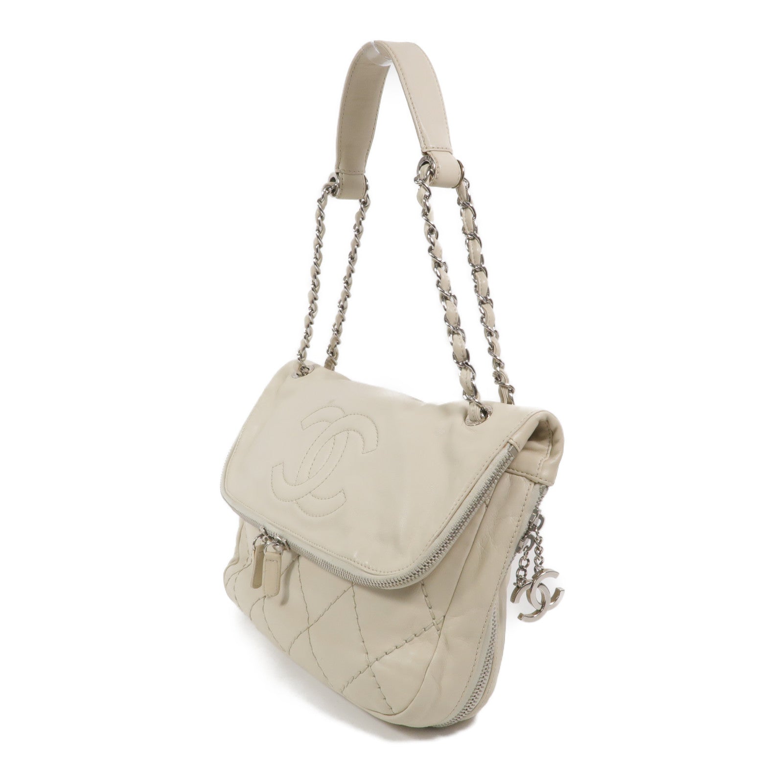 CHANEL 牛皮皮革Chain Shoulder鏈帶肩背袋