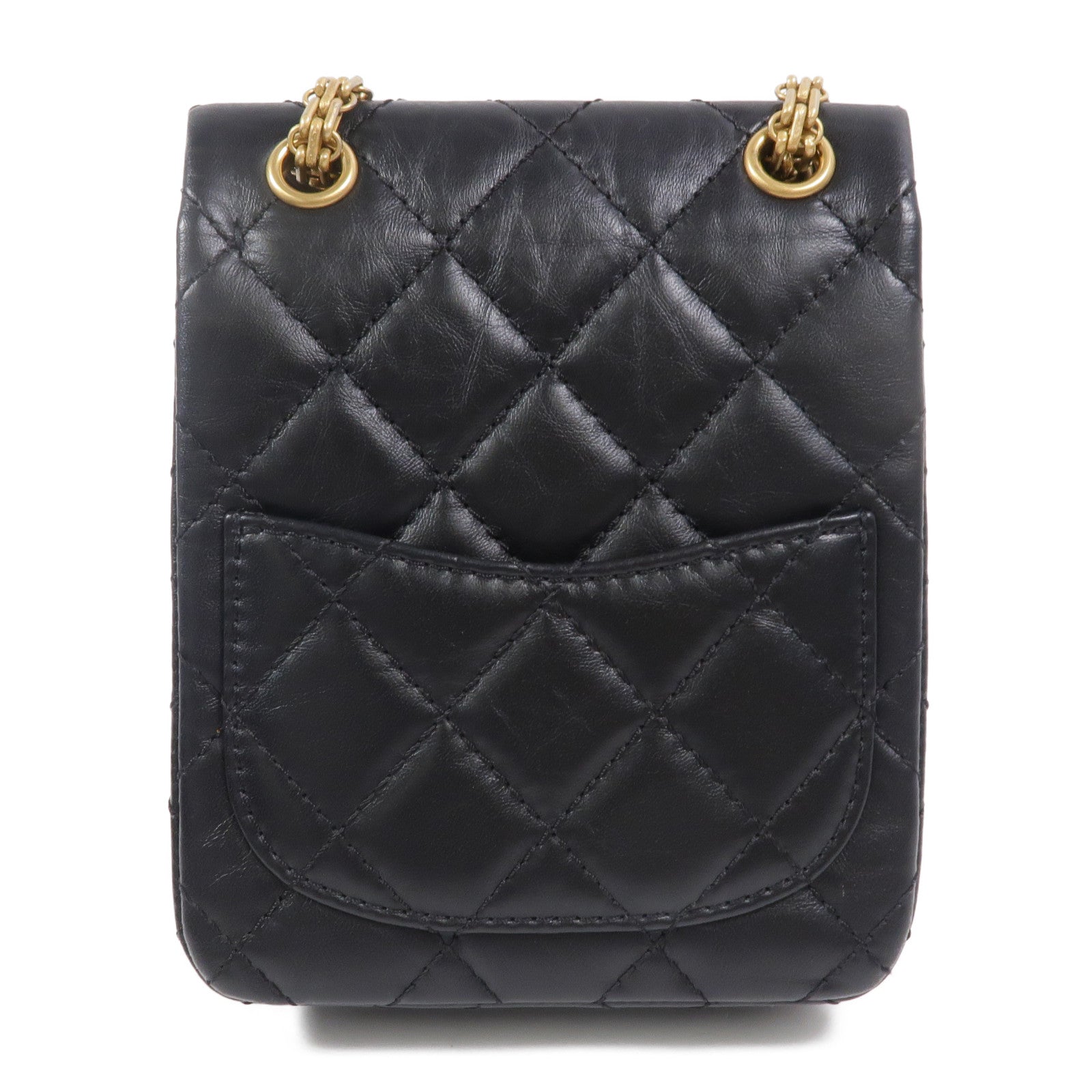 CHANEL 牛皮皮革2.55鏈帶肩背袋