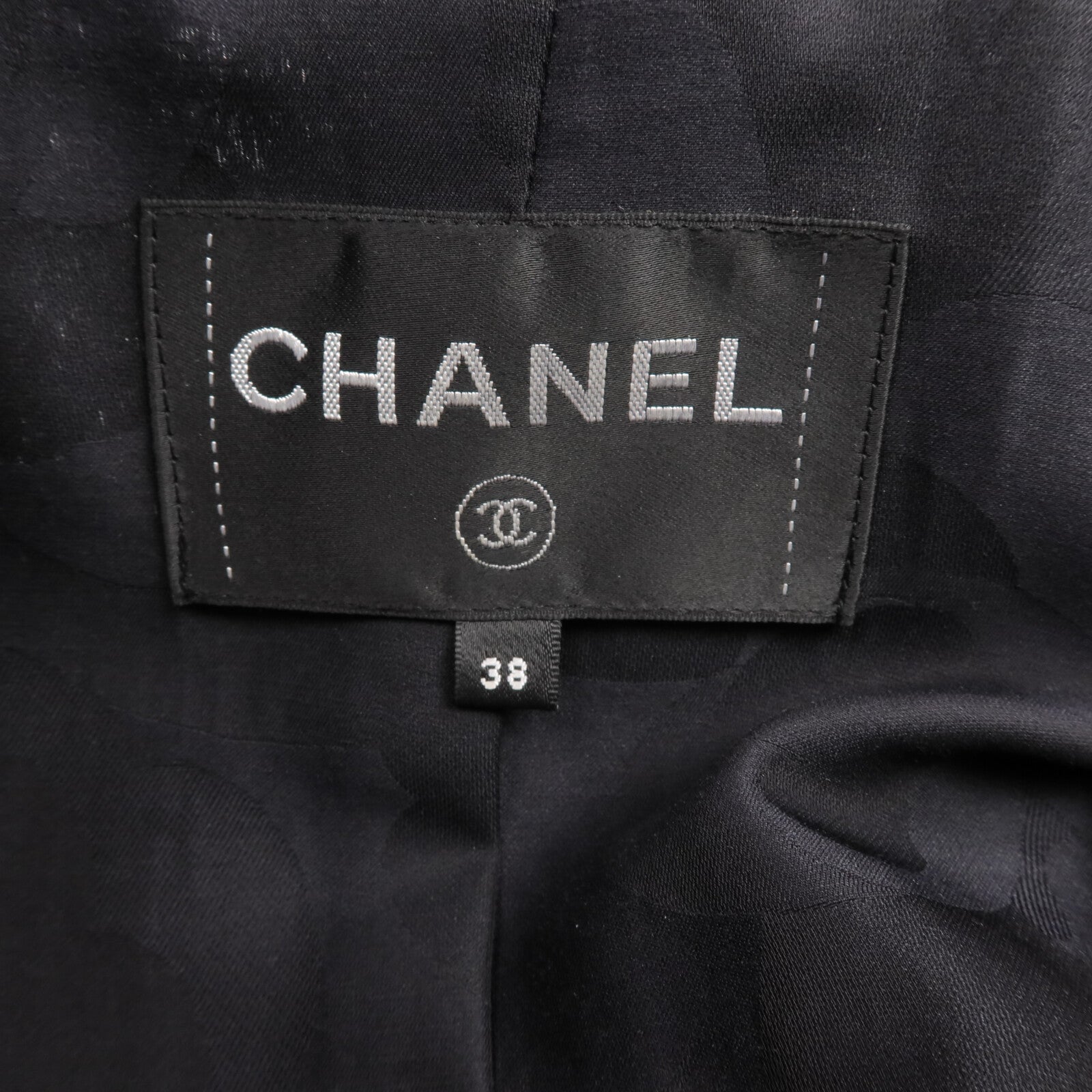CHANEL Cotton/Silk Collarless jacket外套