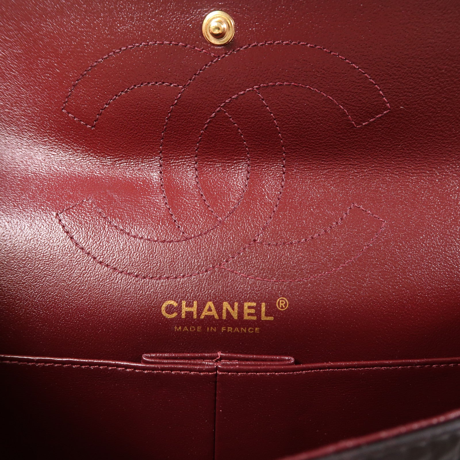 CHANEL 牛皮皮革2.55 Medium金扣鏈帶肩背袋