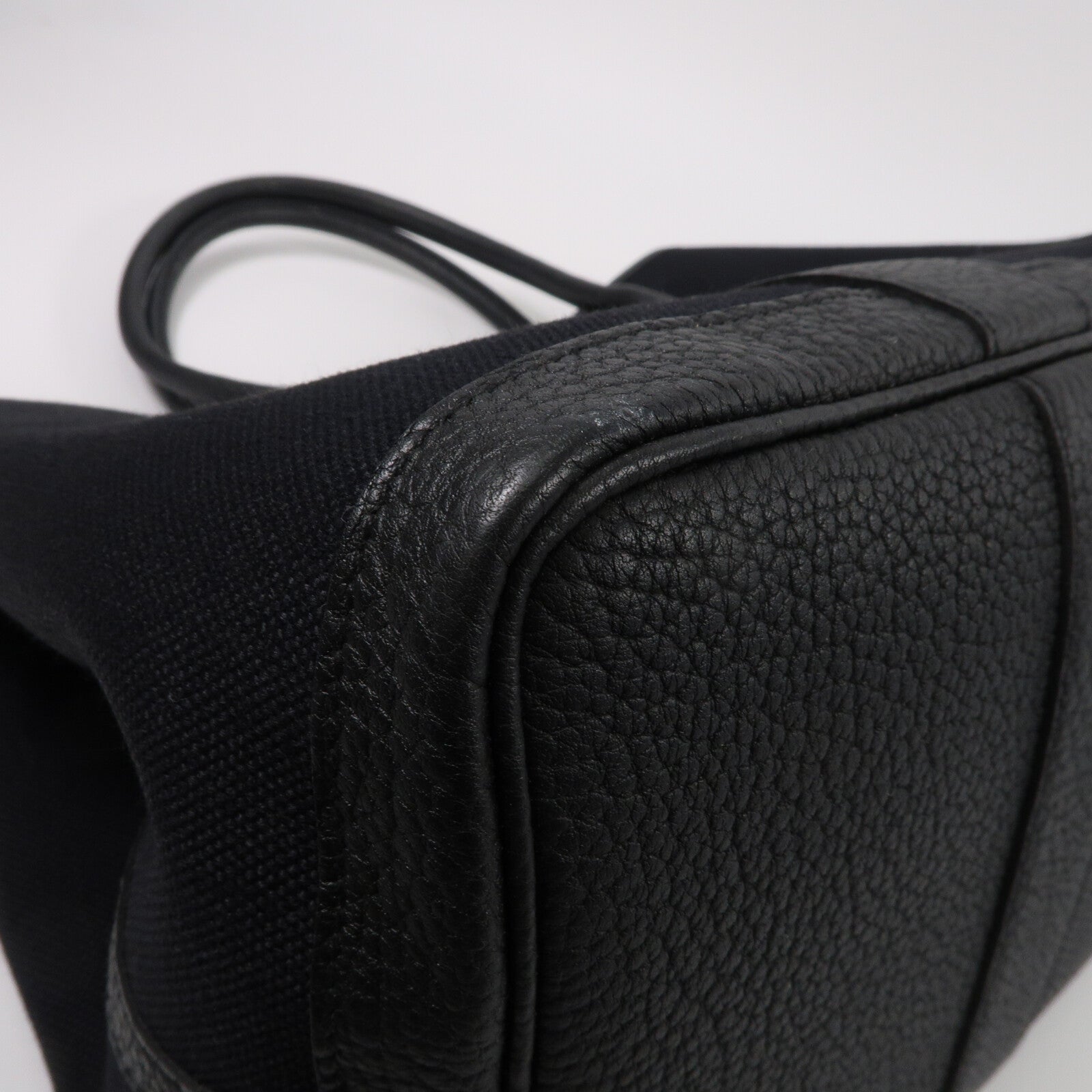 HERMES 帆布Garden Party PM手挽袋Noir