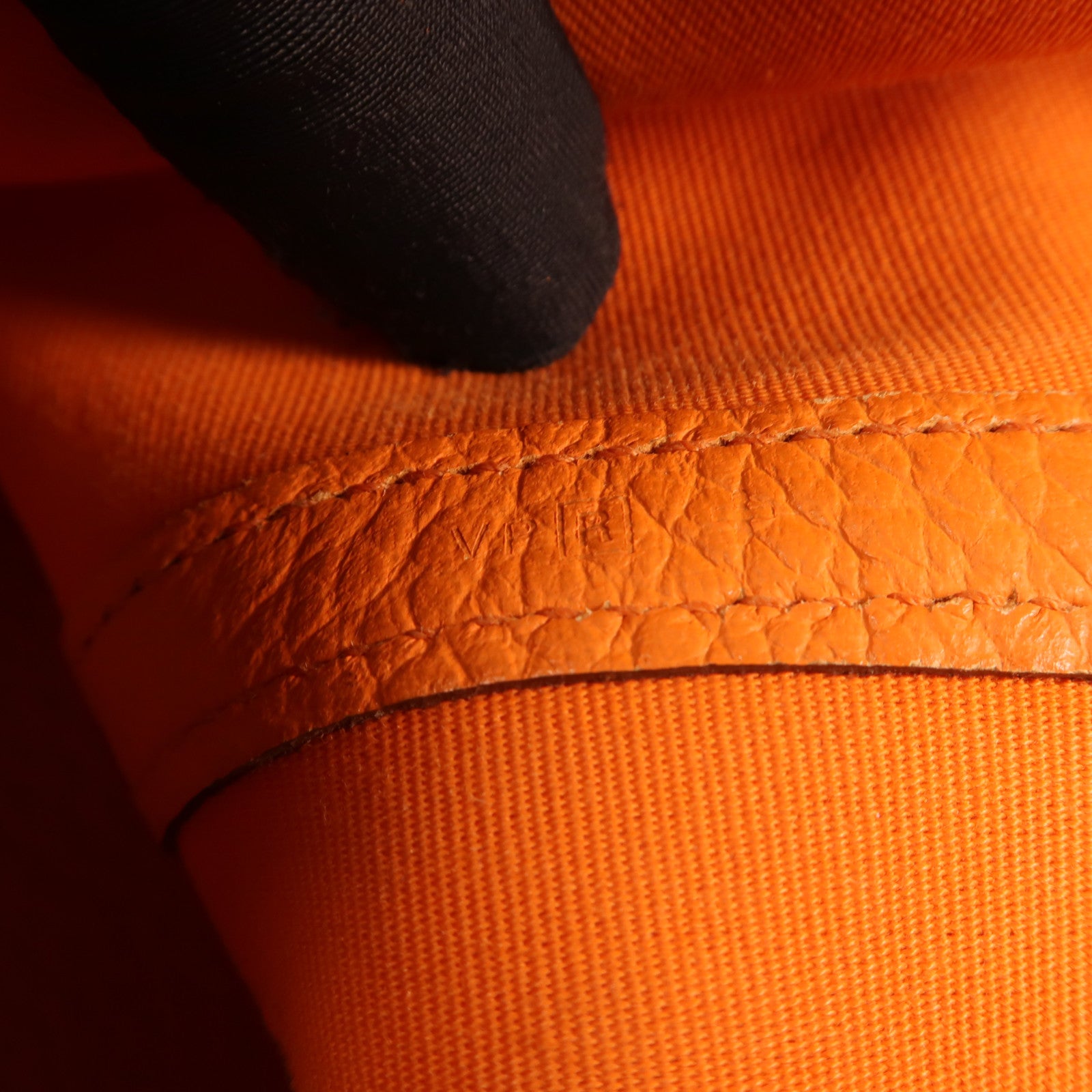 HERMES 帆布Garden Party TPM銀扣手挽袋Orange