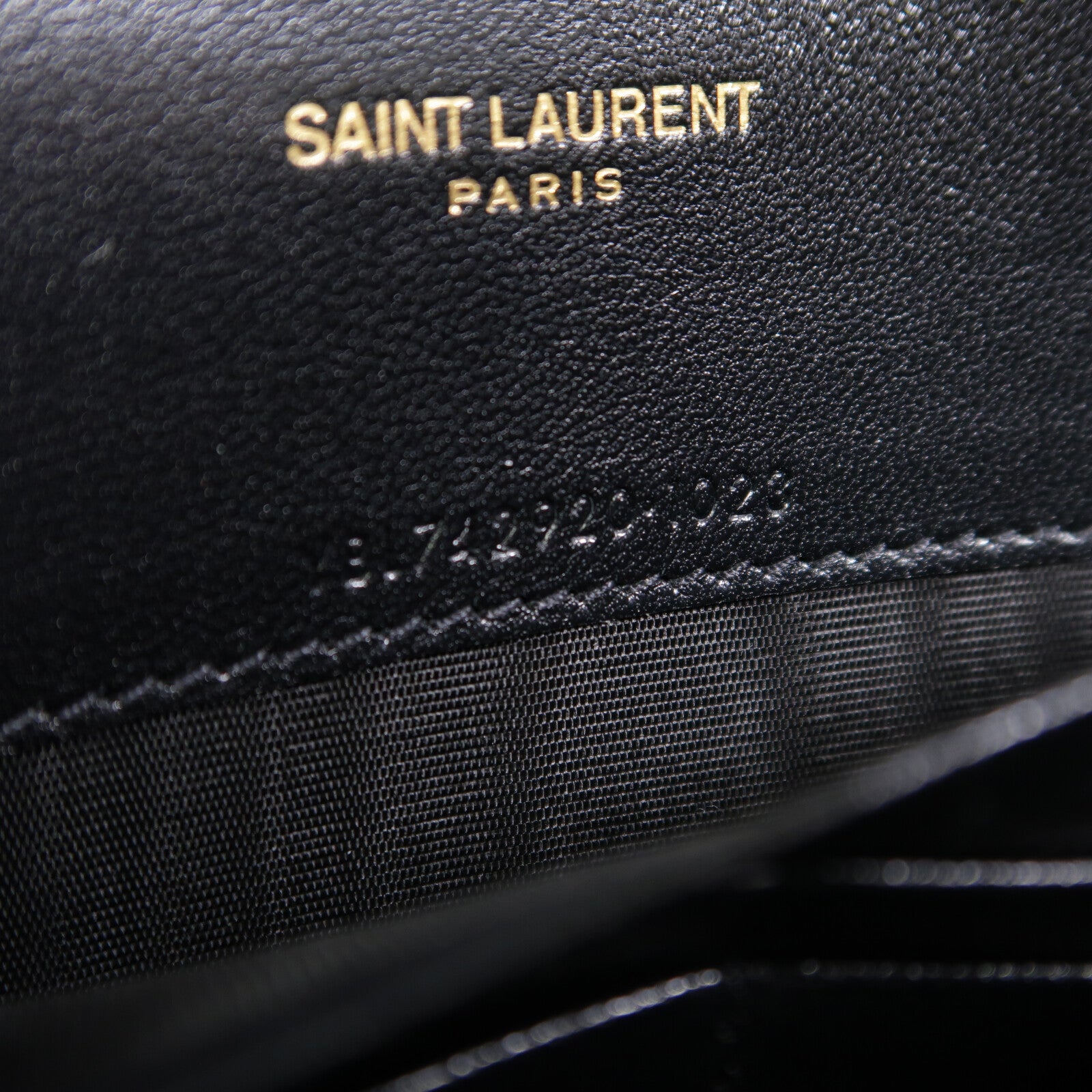 SAINT LAURENT 羊皮皮革Cassandre Wallet On Chain鏈帶肩背袋