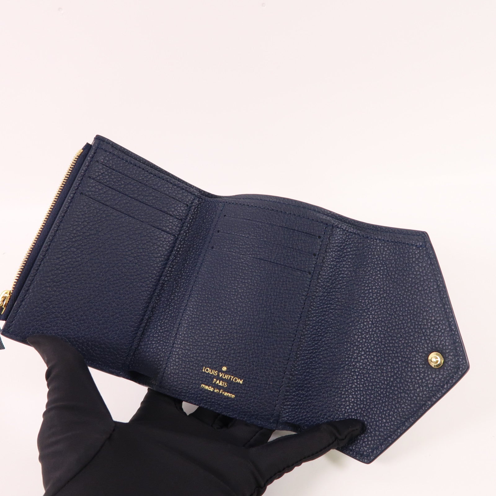 LOUIS VUITTON Monogram Empreinte Victorine Wallet金扣錢包