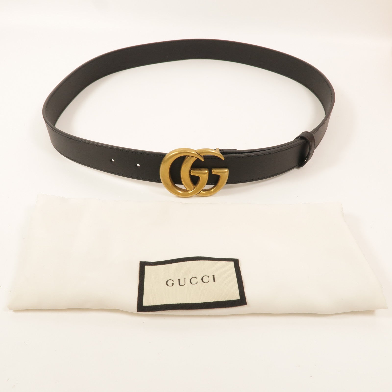 GUCCI 牛皮皮革GG Marmont Belt 95cm皮帶