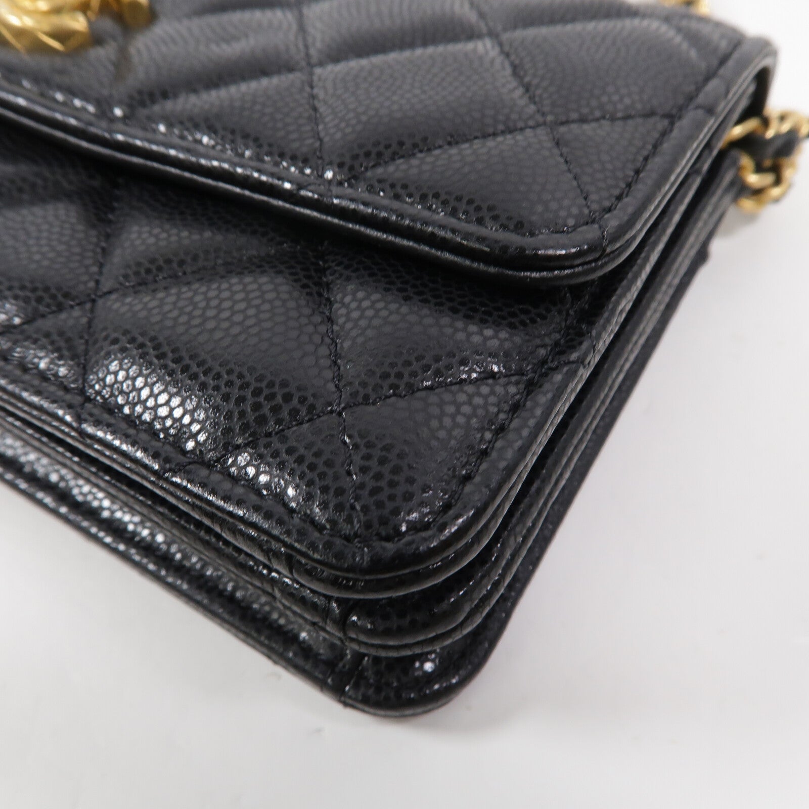 CHANEL 牛皮皮革WOC Wallet On Chain鏈帶肩背袋