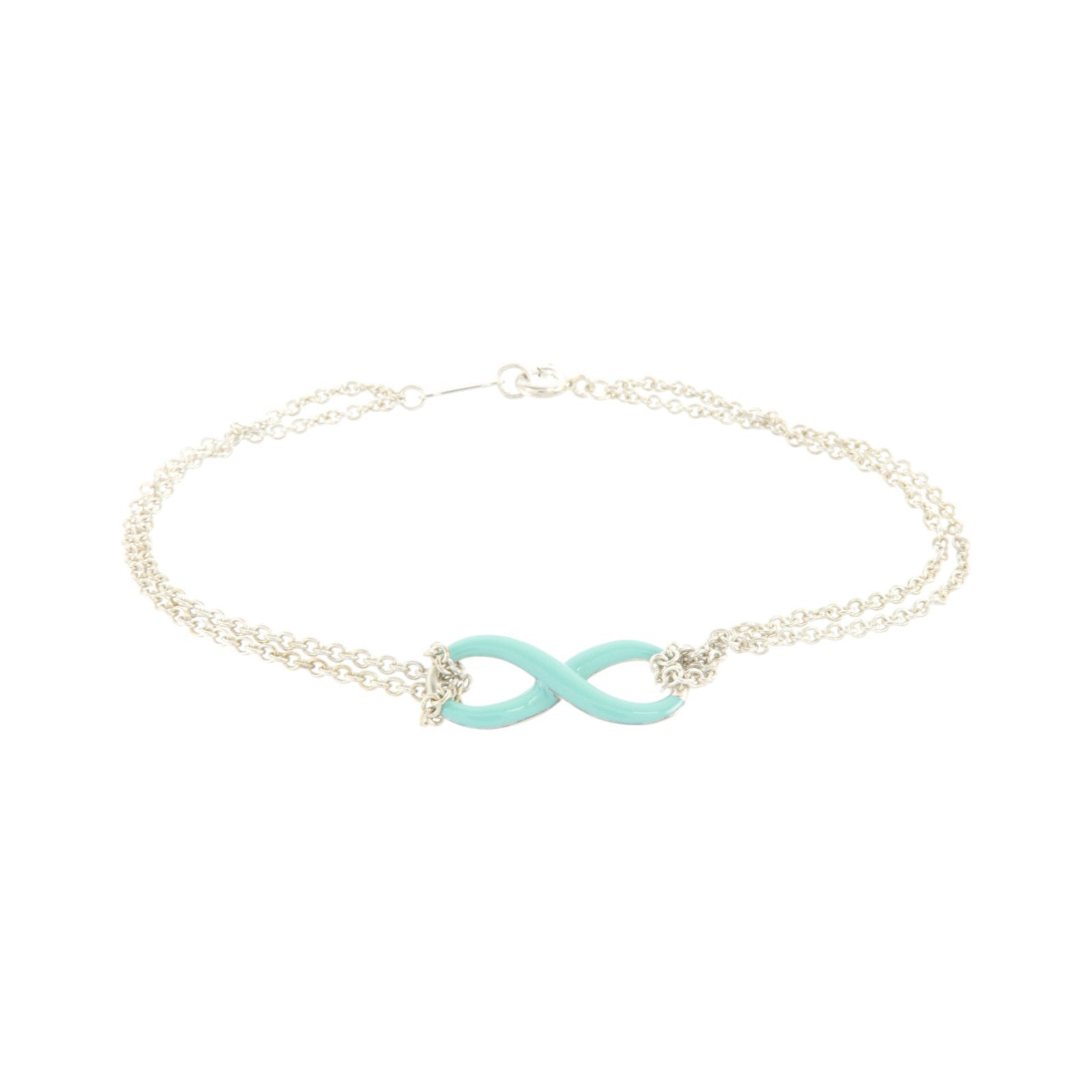 TIFFANY＆CO 925純銀/琺瑯Infinity Bracelet手鏈