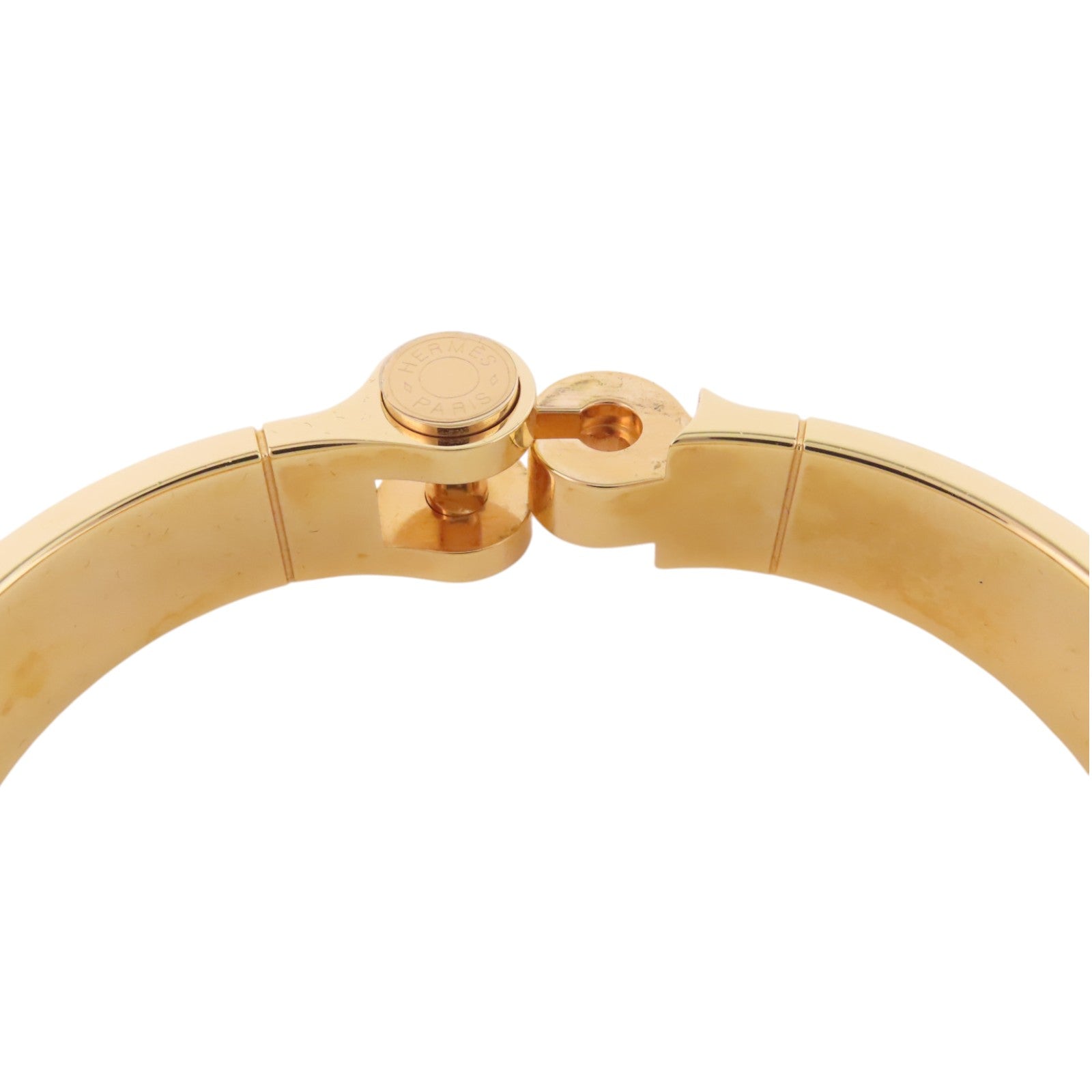 HERMES 金屬/琺瑯Hinged Bracelet金扣手鐲