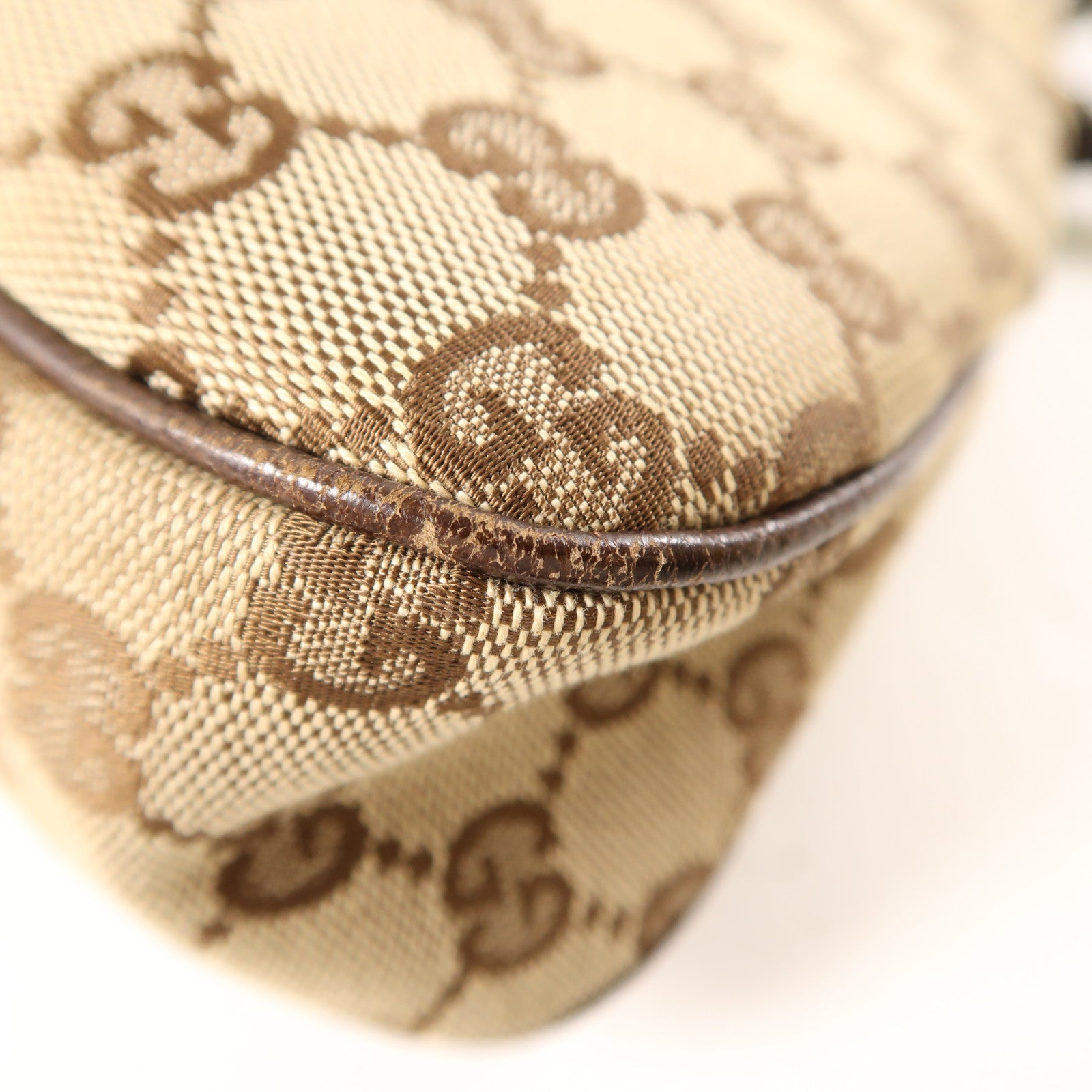 GUCCI 帆布Shoulder Bag肩背袋棕色