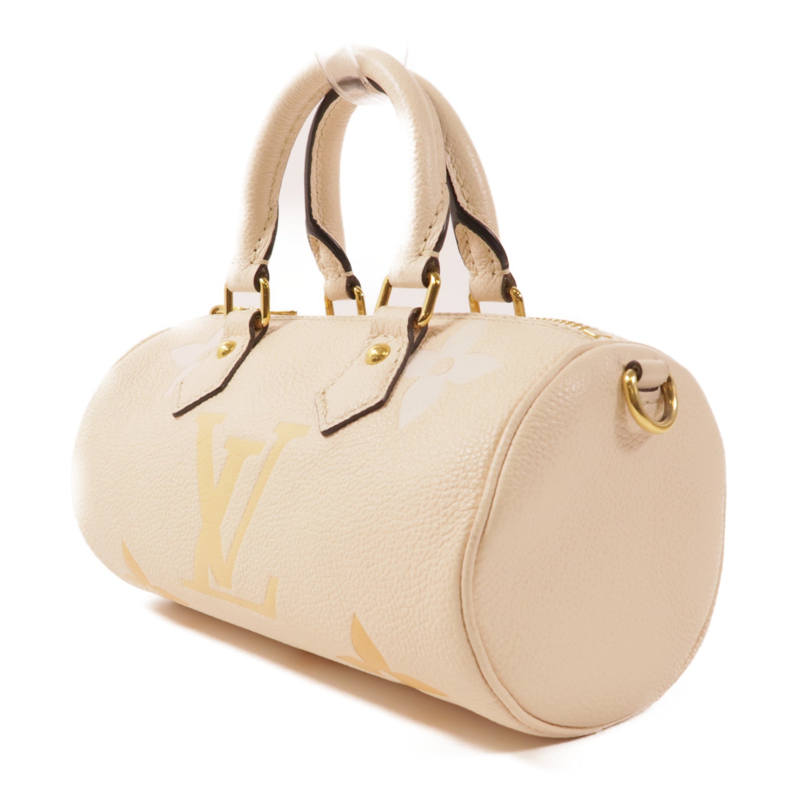LOUIS VUITTON Monogram Empreinte Papillon BB金扣手挽肩背兩用袋