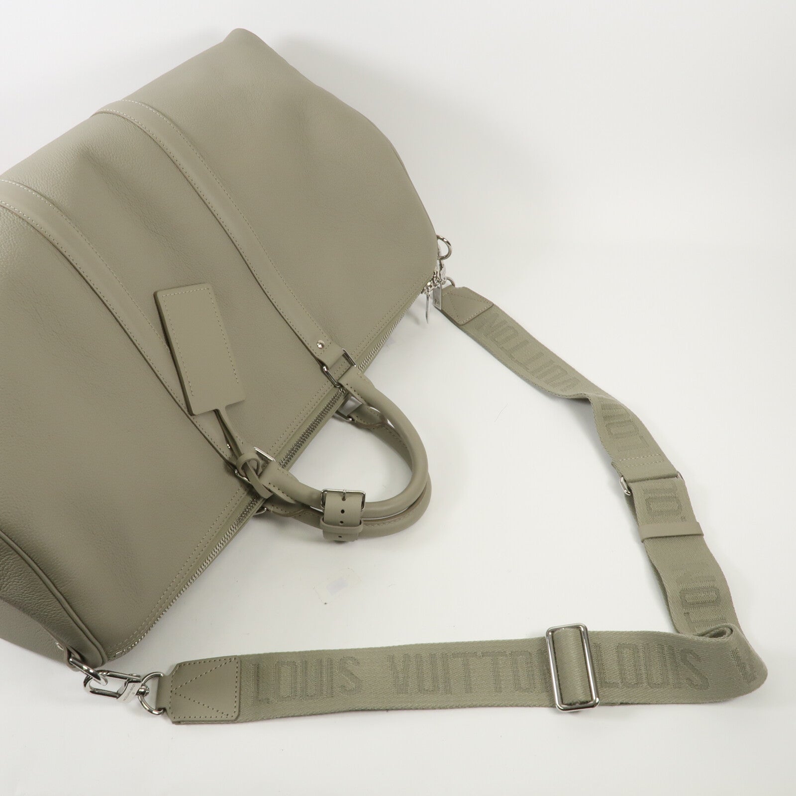 LOUIS VUITTON Aerogram Keepall Bandouliere 50銀扣手挽肩背兩用袋