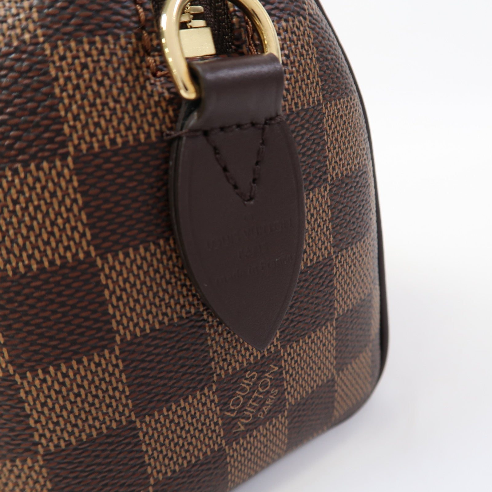 LOUIS VUITTON Damier Ebene Speedy 20金扣手挽肩背兩用袋啡色