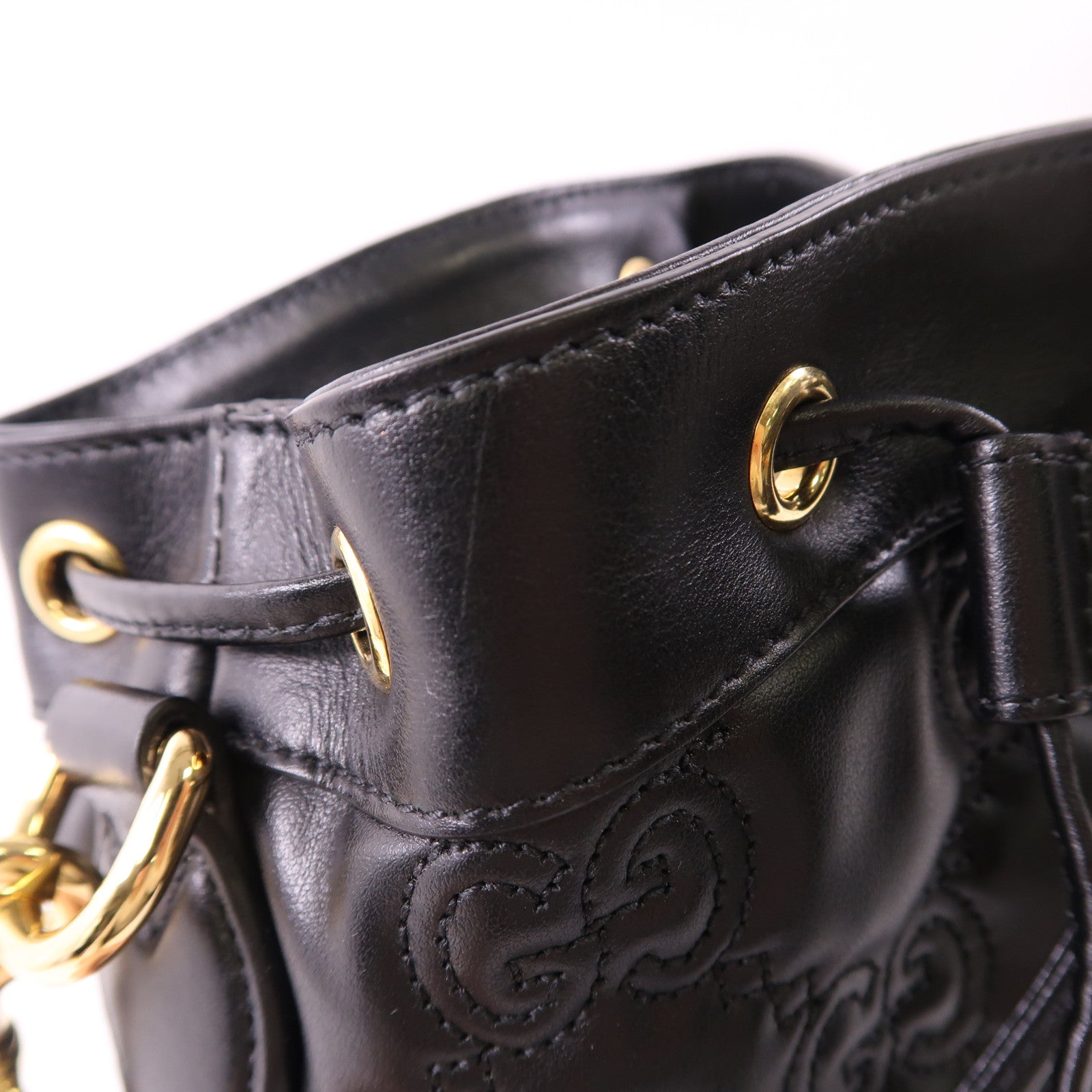 GUCCI 牛皮皮革Shoulder Bag金扣肩背袋