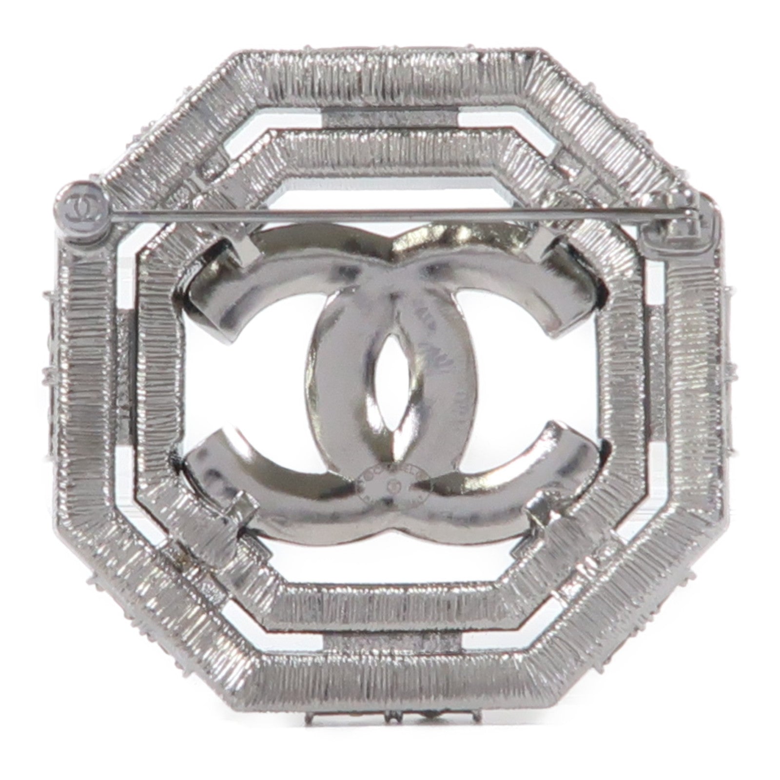 CHANEL 金屬Brooch胸針銀色/白色