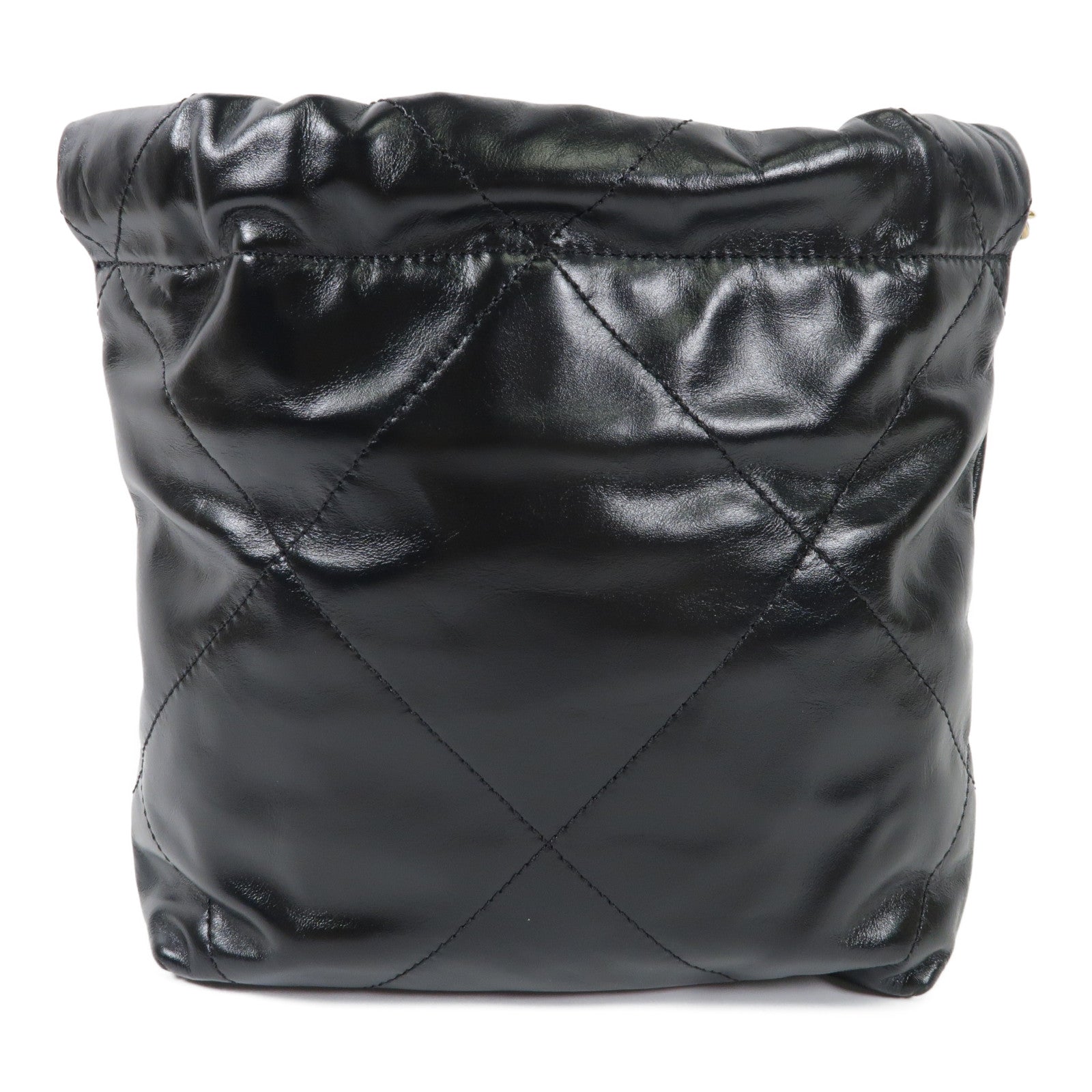CHANEL 羊皮皮革Mini 22金扣鏈帶肩背袋