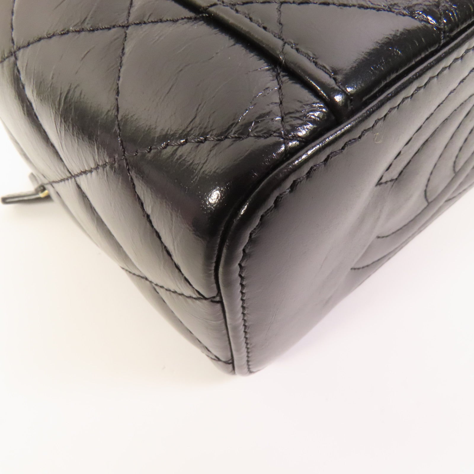 CHANEL 牛皮皮革Vanity Case金扣鏈帶肩背袋