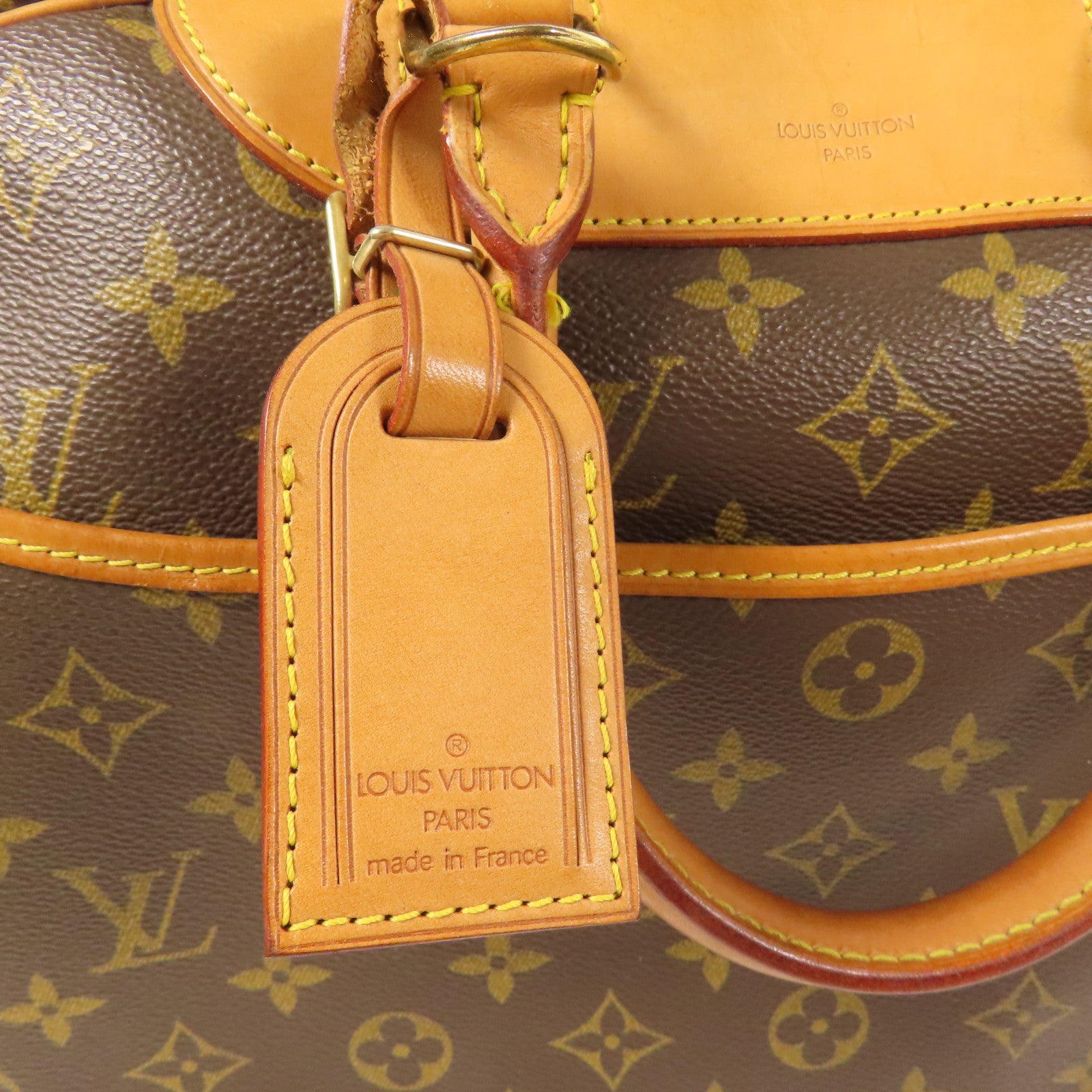 LOUIS VUITTON LV GHW Deauville Handbag M47270 Monogram Brown