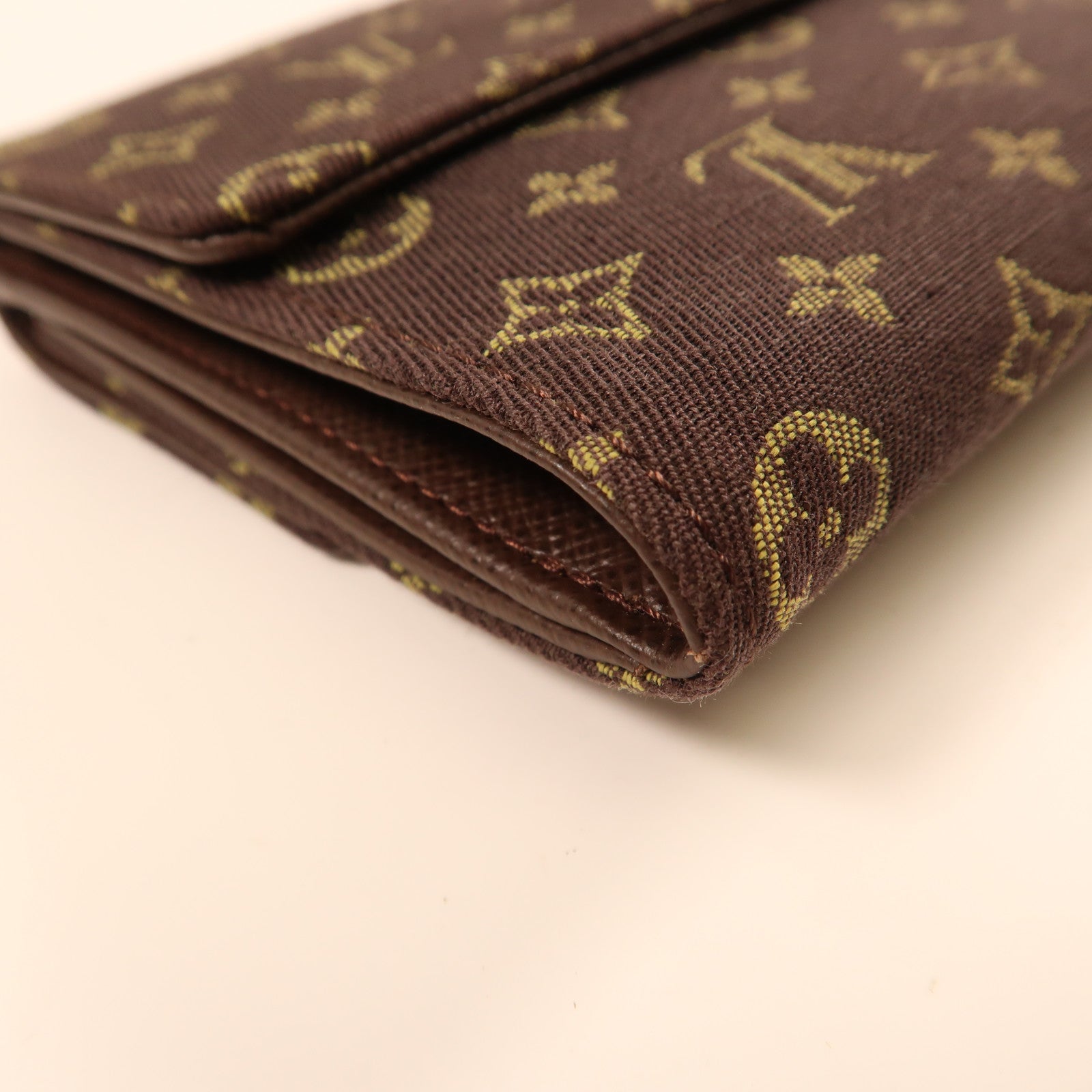 LOUIS VUITTON 帆布Wallet金扣錢包啡色