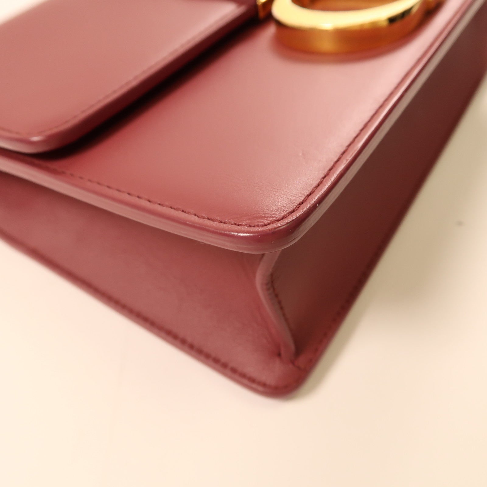 Dior 【激減優惠】牛皮皮革30 Montaigne金扣肩背袋紅色