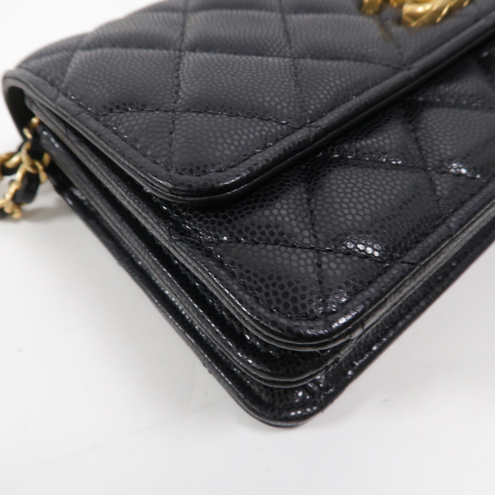 CHANEL 牛皮皮革WOC Wallet On Chain鏈帶肩背袋