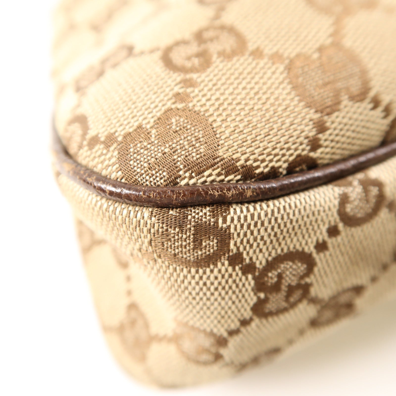 GUCCI 帆布Shoulder Bag肩背袋棕色