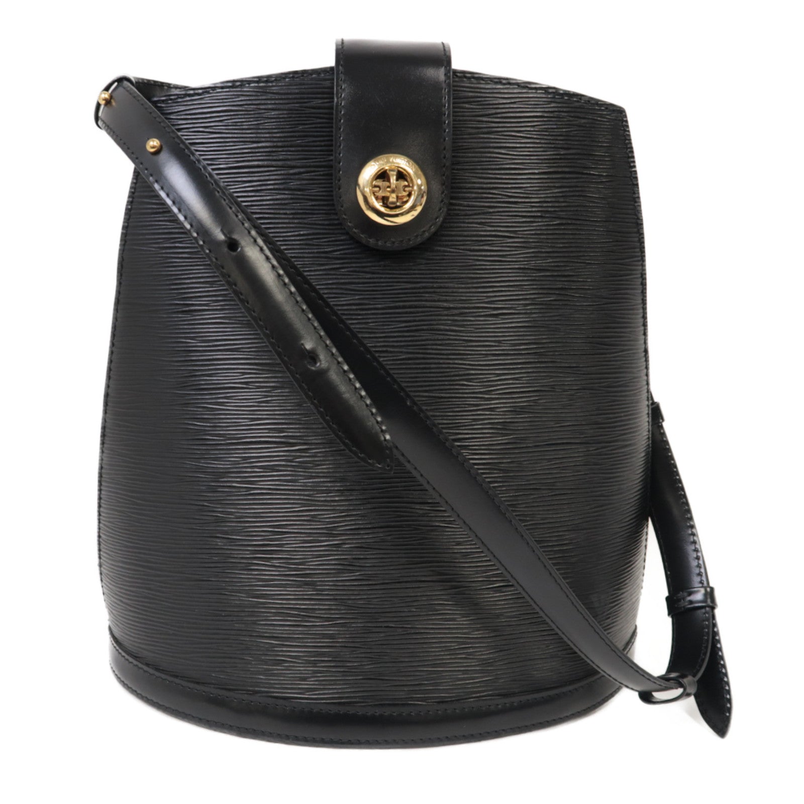 LOUIS VUITTON Epi Cluny金扣肩背袋黑色