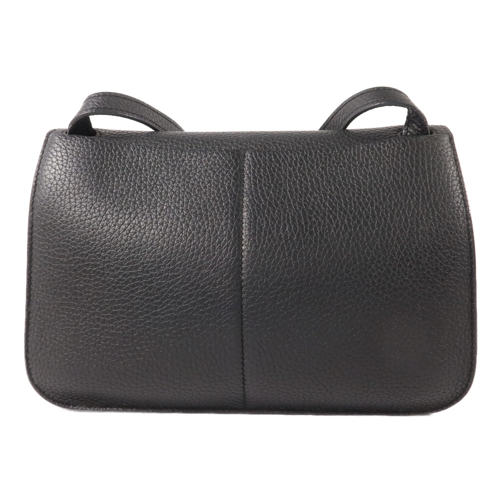 HERMES Clemence皮革Halzan 25手挽肩背兩用袋Noir