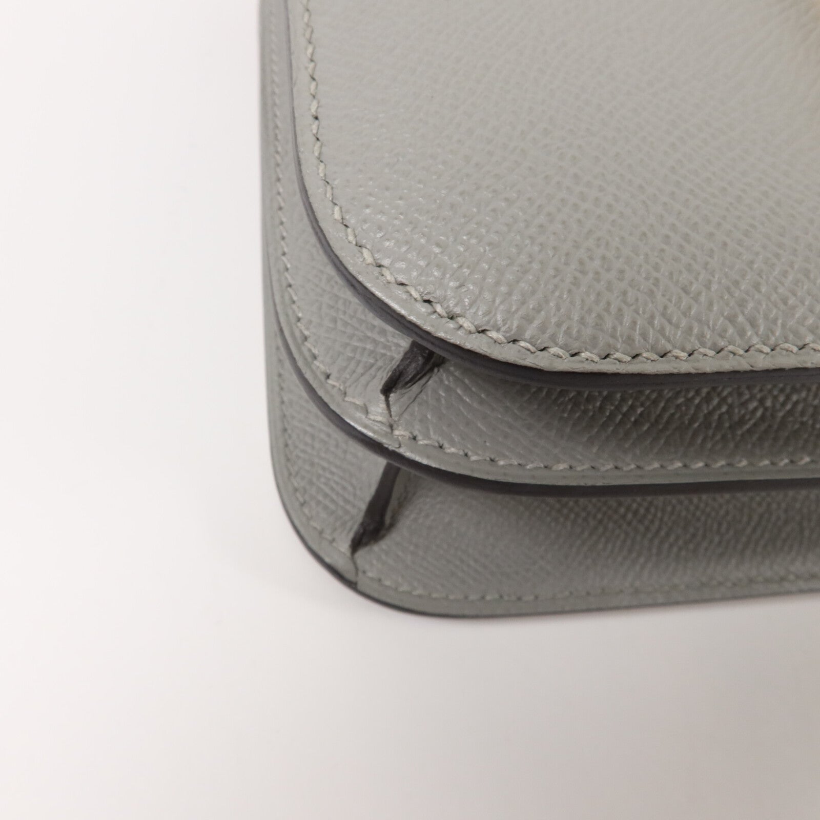 HERMES Epsom皮革Constance 24肩背袋Gris Mouette