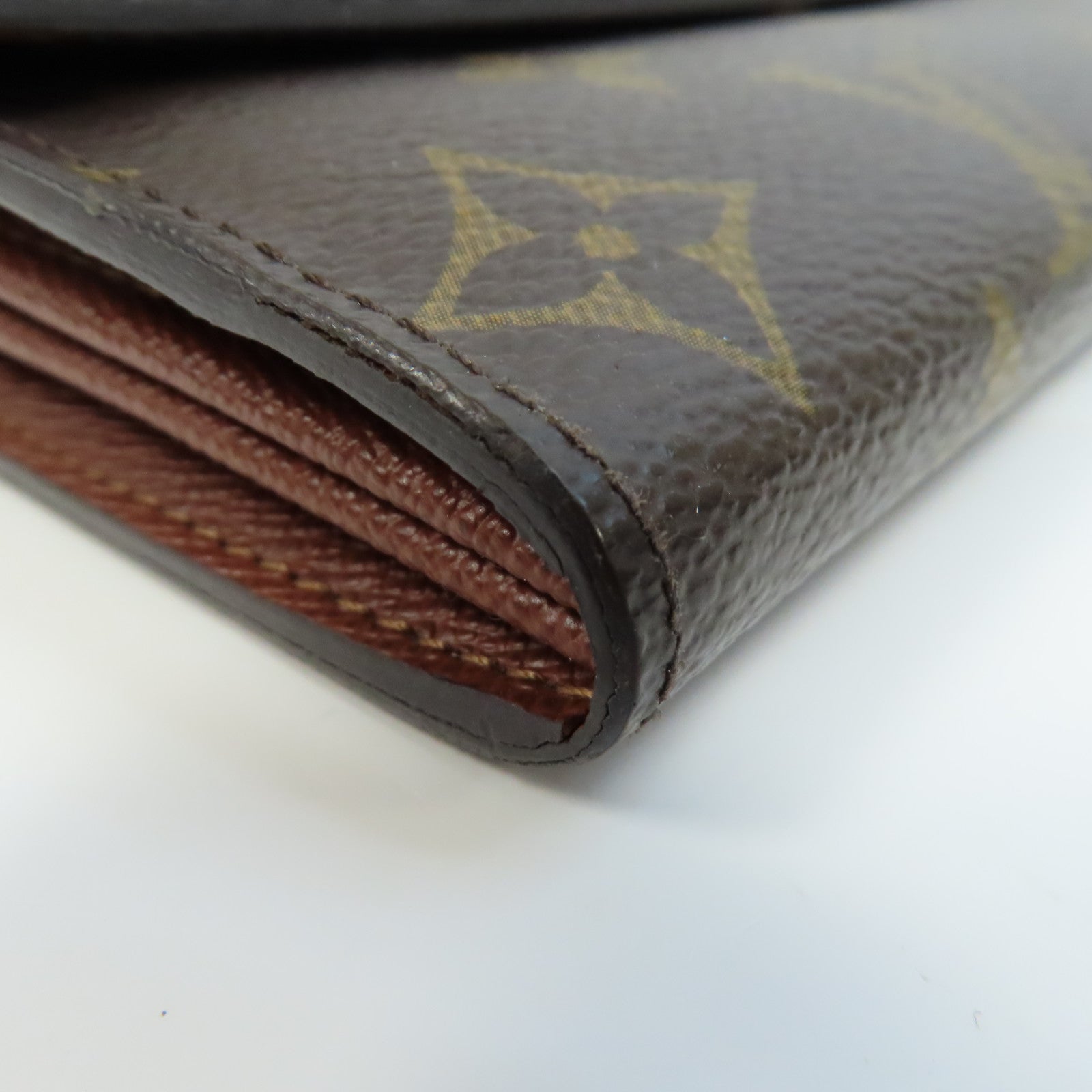LOUIS VUITTON Monogram Sarah Long Wallet金扣長錢包啡色