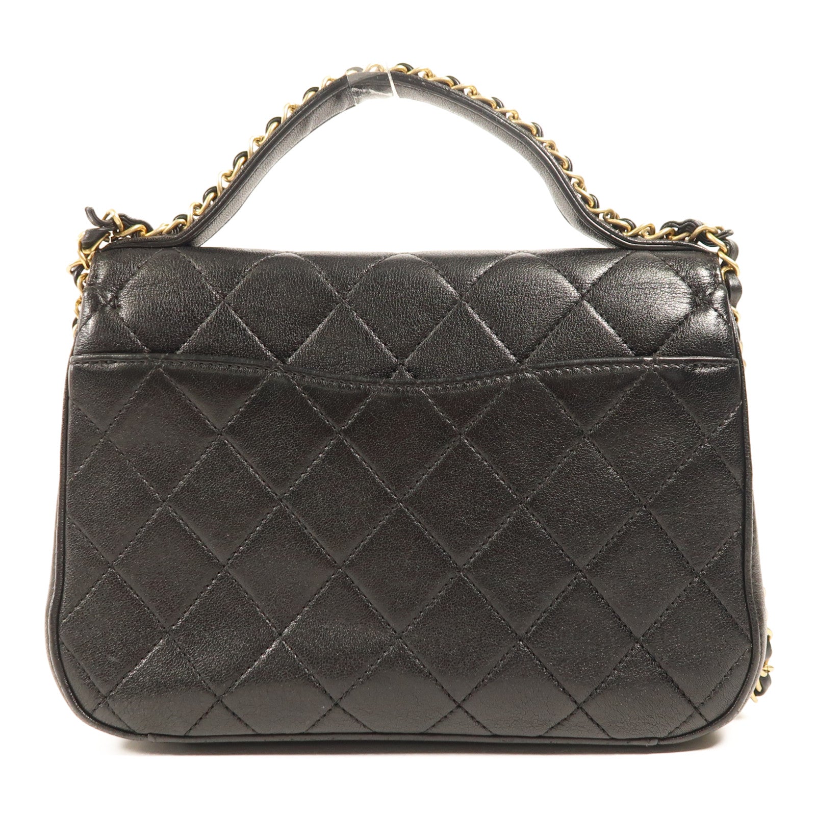 CHANEL【激減優惠】 牛皮皮革Chain Shoulder金扣手挽肩背兩用袋
