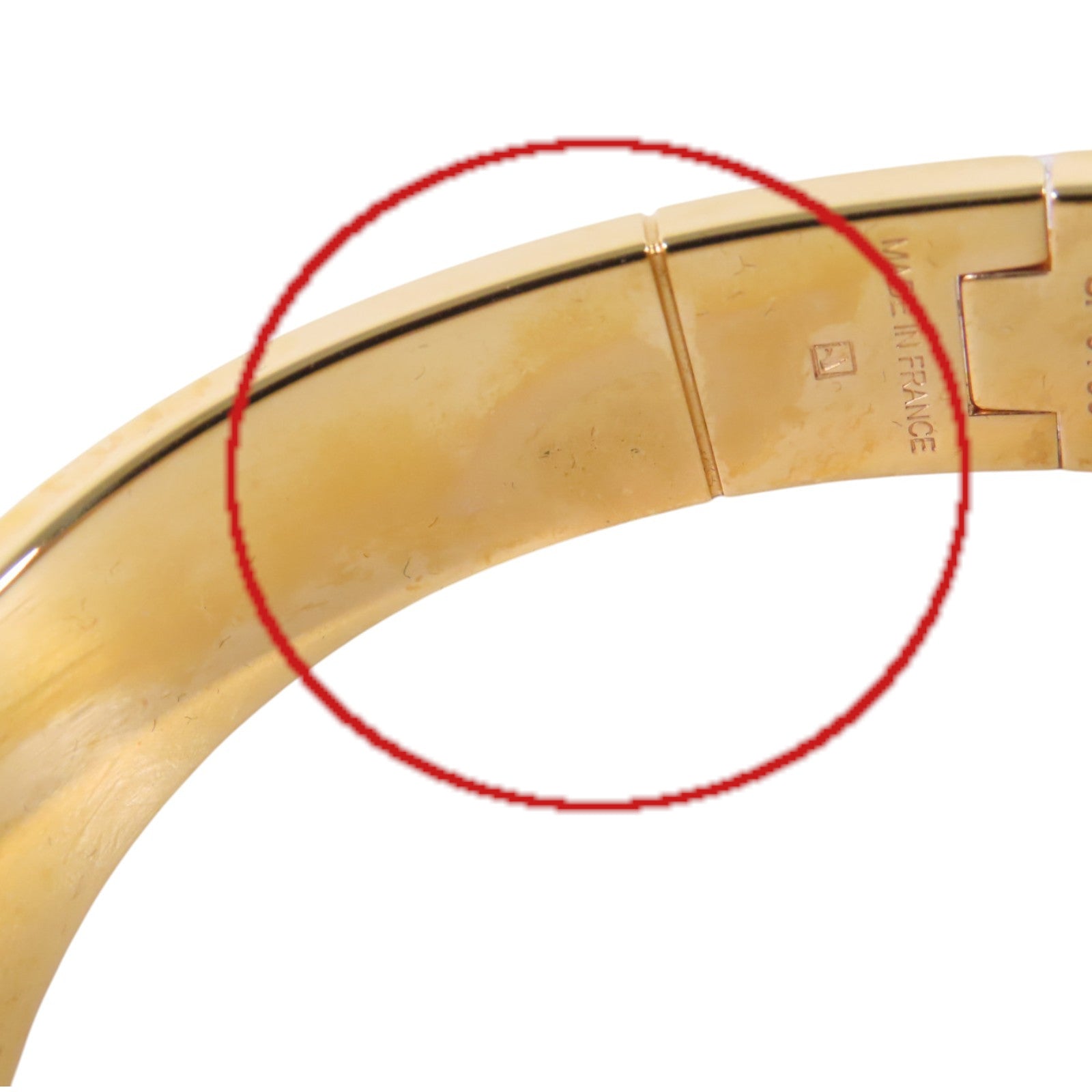 HERMES 金屬/琺瑯Hinged Bracelet金扣手鐲