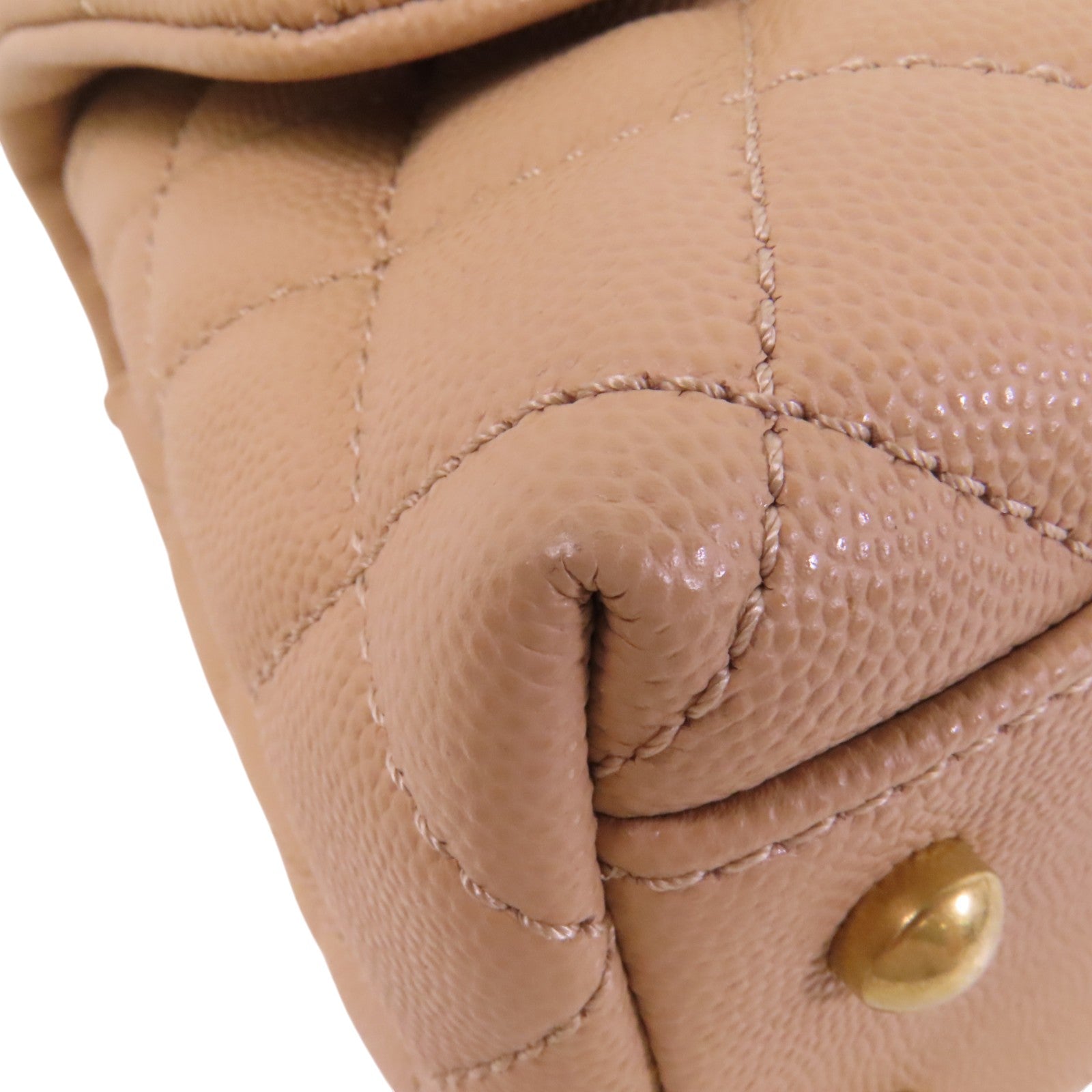 CHANEL 牛皮皮革/蜥蝪皮革Coco Handle金扣手挽肩背兩用袋